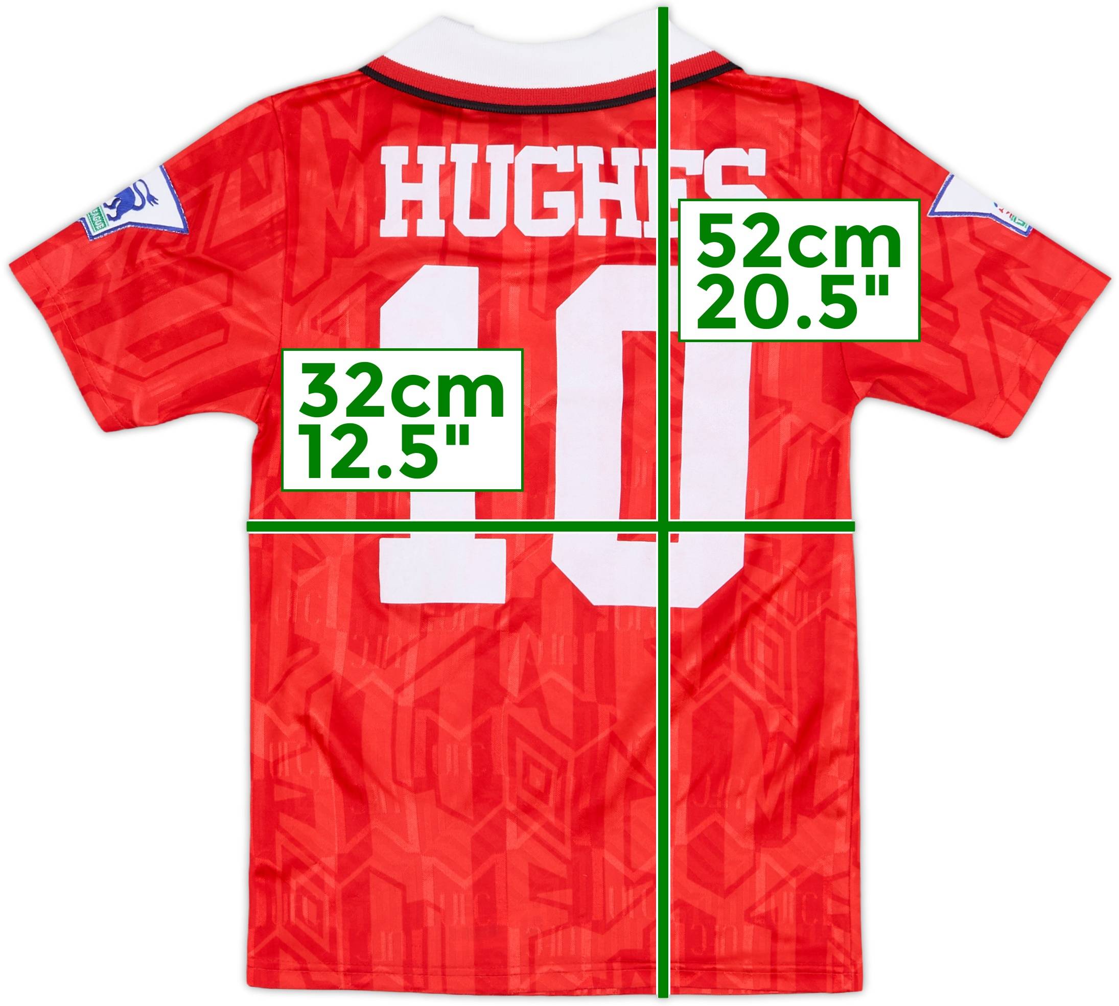 1992-94 Manchester United Home Shirt Hughes #10 - 6/10 - (S