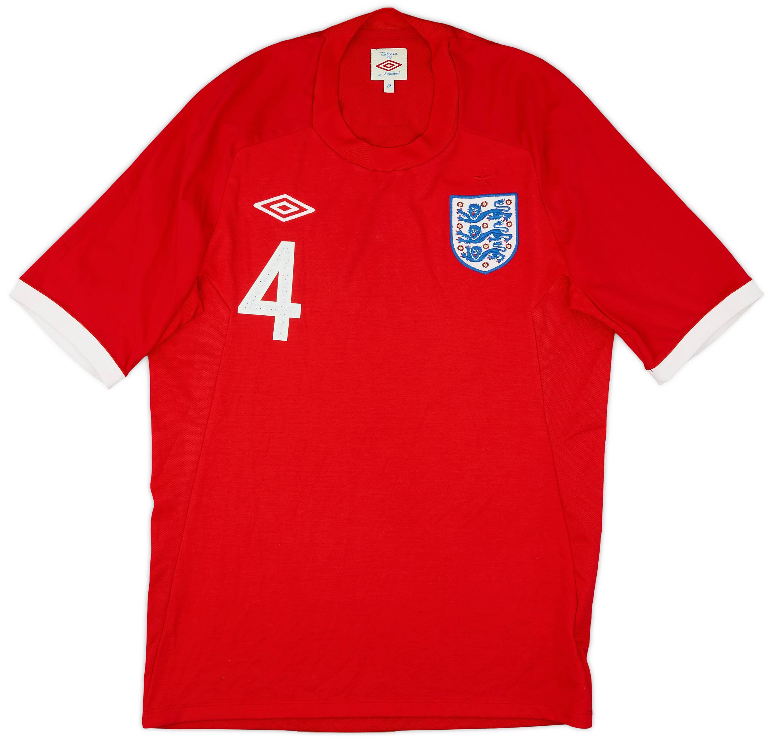 2014 メモラビリア RE-TAKE『Steven Gerrard リヴァプールFC CL Tシャツ』丸首 半袖 赤 前後プリント XL・身幅約55cm※未試着品/未使用品 2010-11 England Away Shirt Gerrard #4 - 6/10 - (M)
