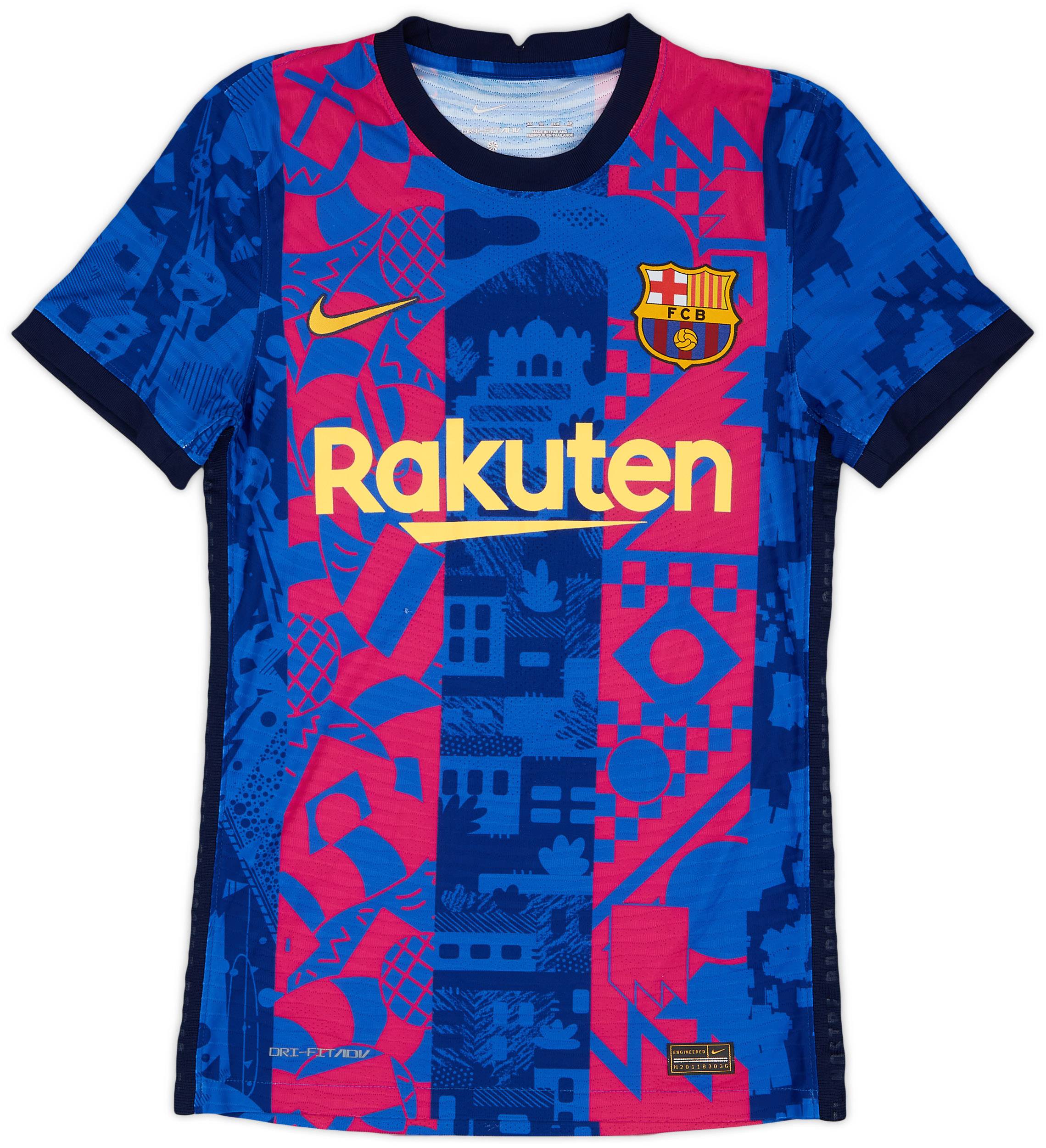 2021-22 Barcelona Authentic Third Shirt - 9/10 - (XS)