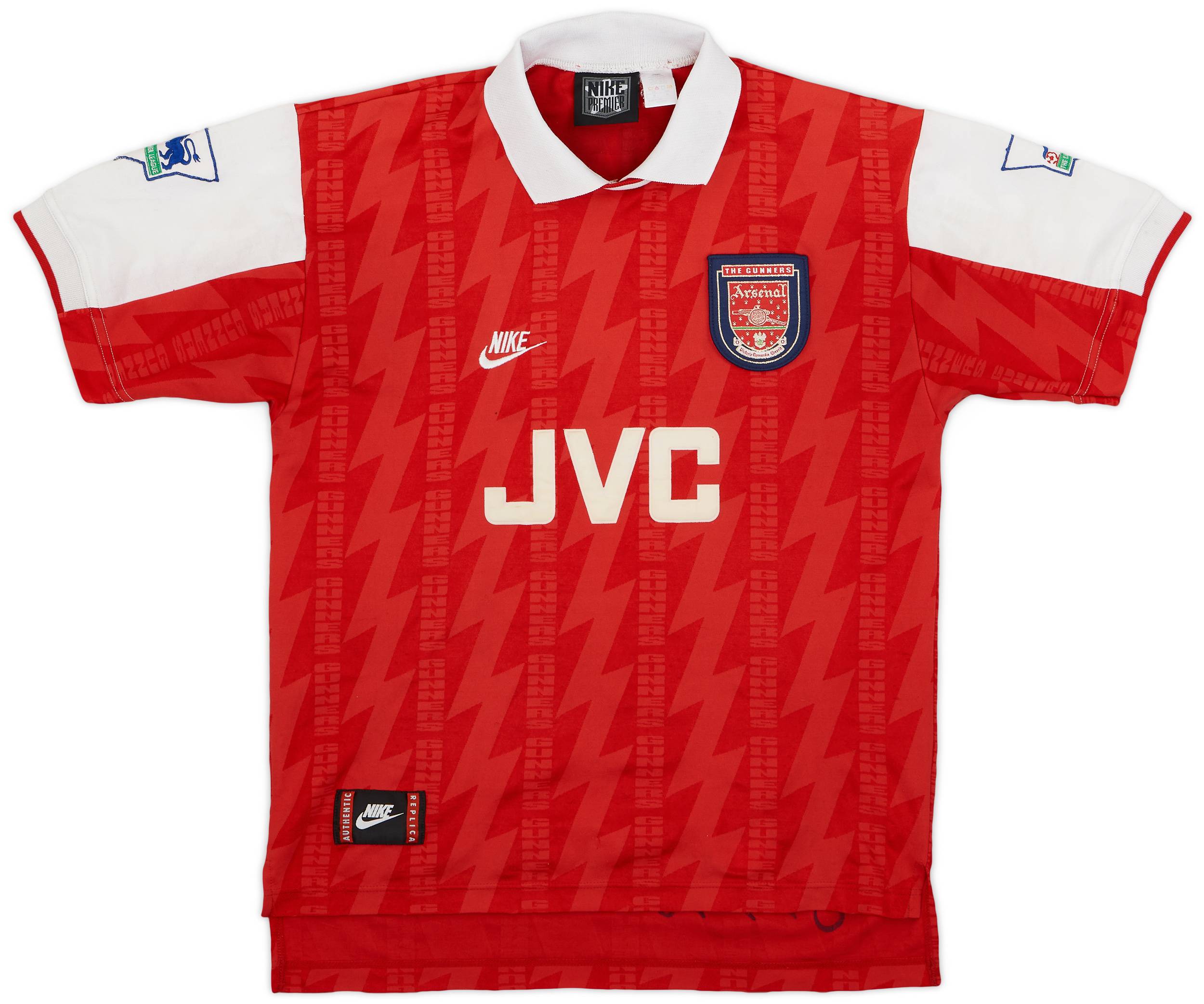 NIKE Arsenal 94-96 Home サッカーシャツ L 1994-96 Arsenal Home Shirt Adams #6 - 7/10 - (M)