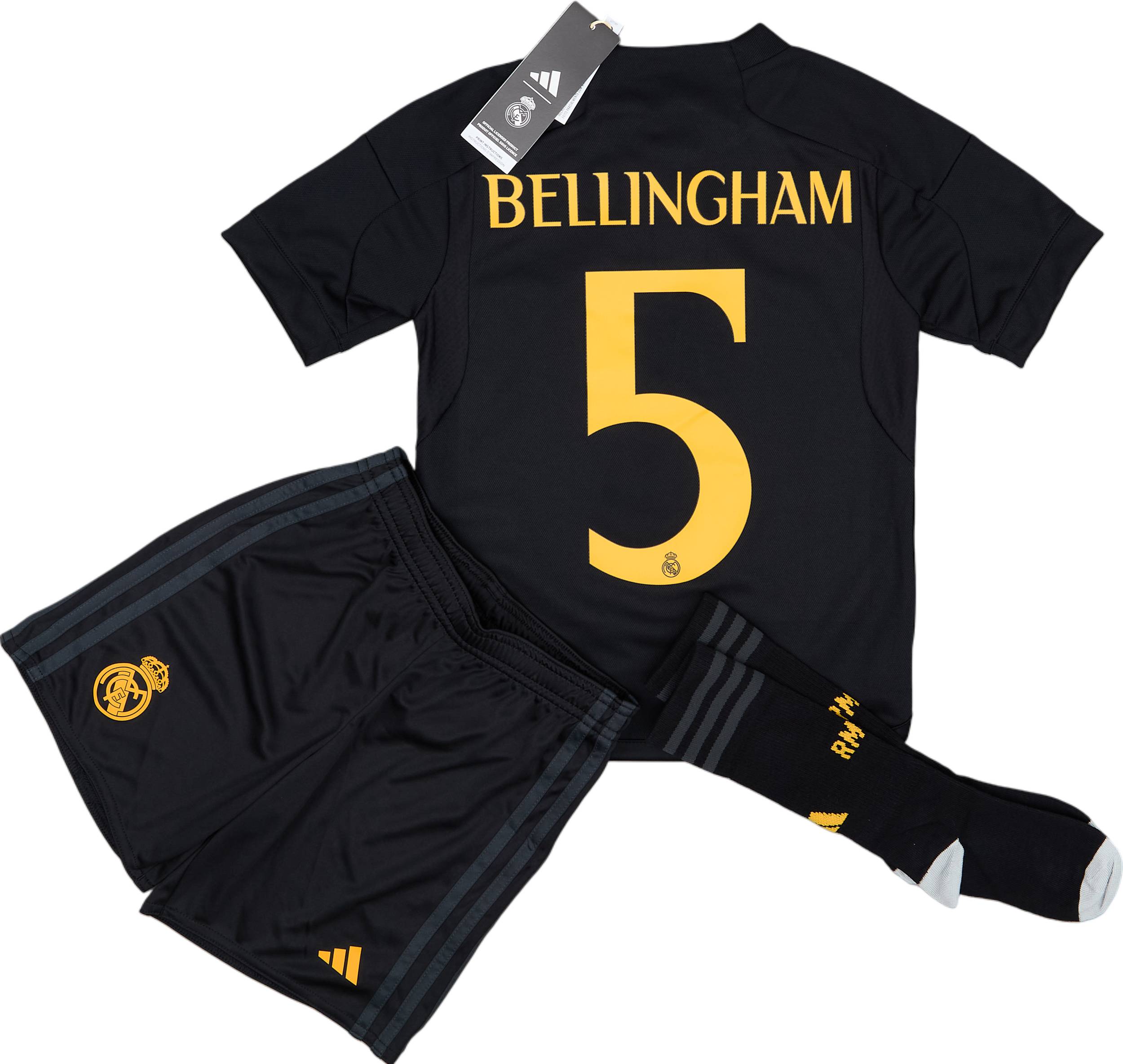 2023-24 Real Madrid Third Full Kit Bellingham #5 (5-6 Years)