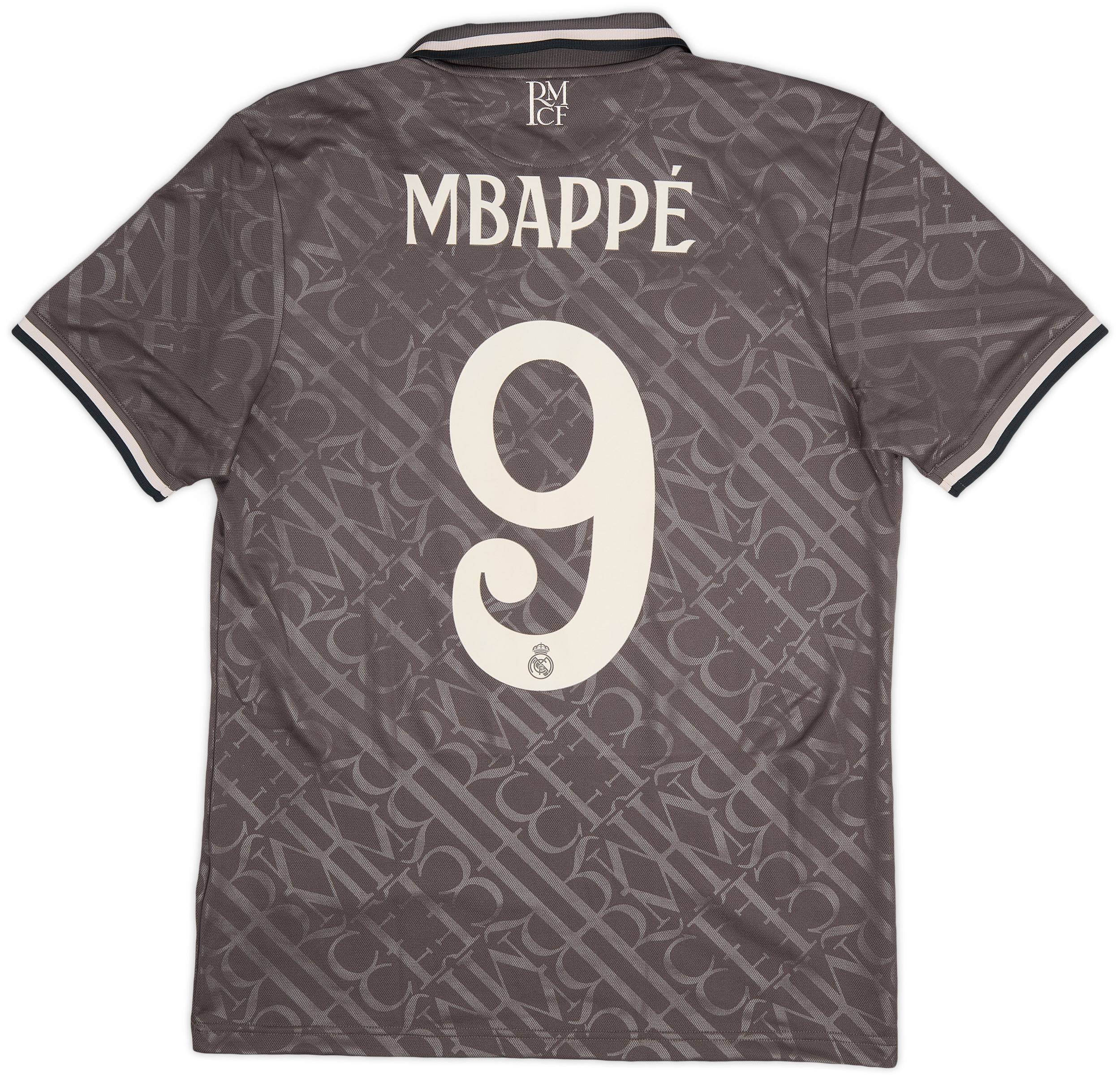 【メーカー再生品】 Shirt Third Madrid Real 2024-25 Mbappe (M) #9 ウェア