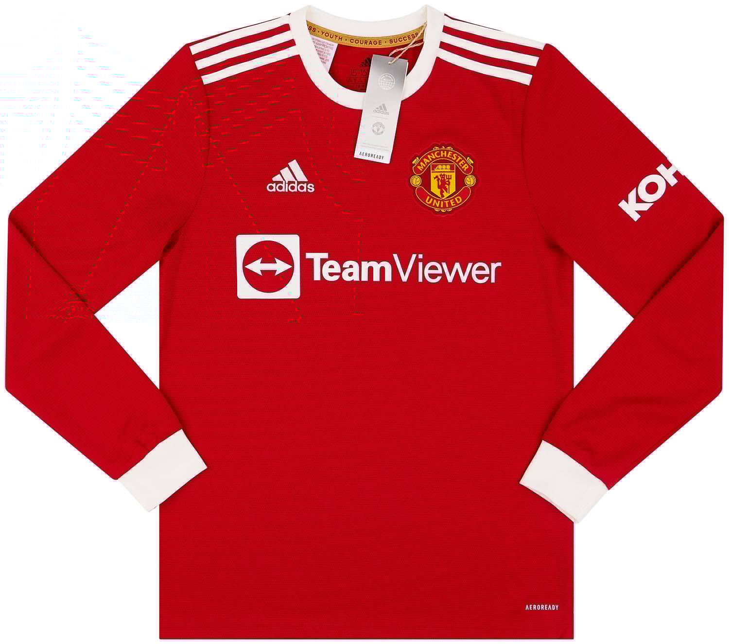 2021-22 Manchester United Home L/S Shirt (KIDS)