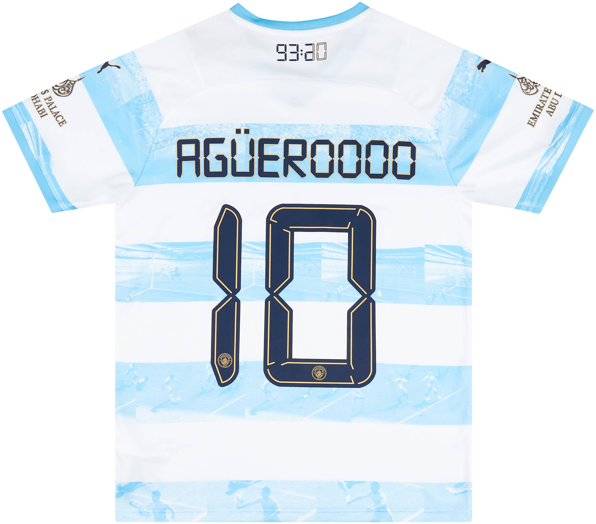 2021-22 Manchester City Puma Anniversary Shirt Agüeroooo #10