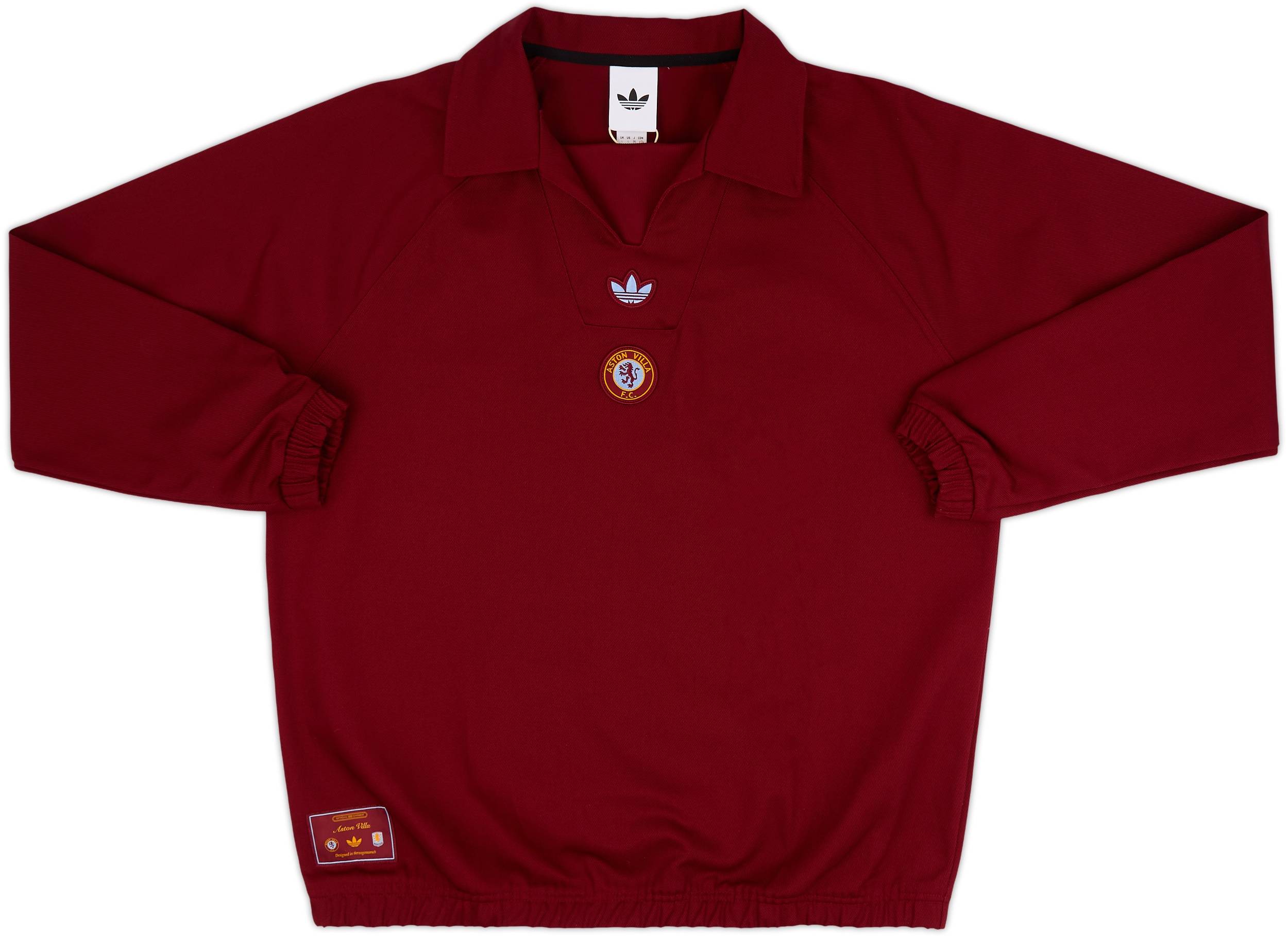 2025-26 Aston Villa adidas Originals Terrace Icons Drill Sweat Top