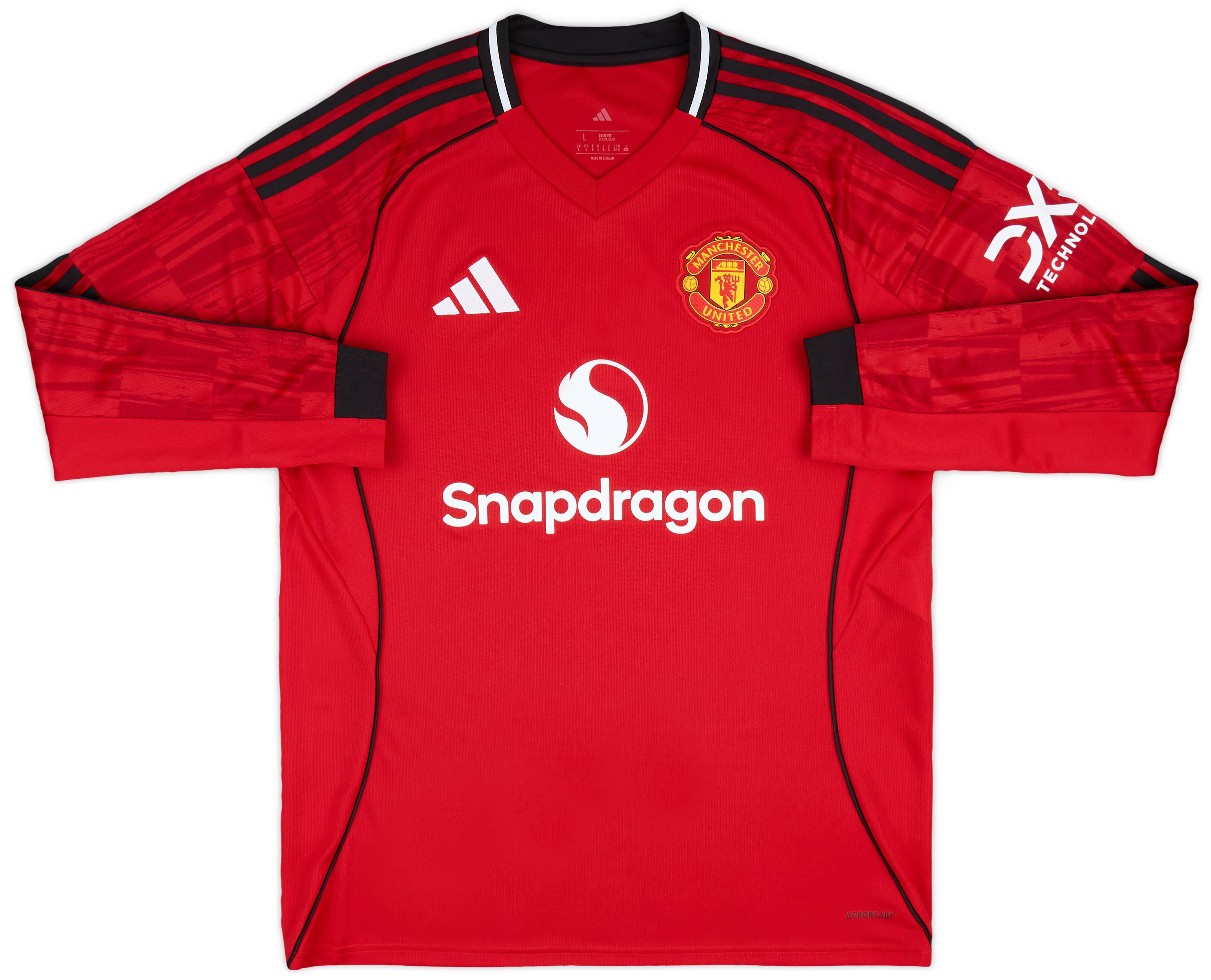 2025-26 Manchester United Home L/S Shirt