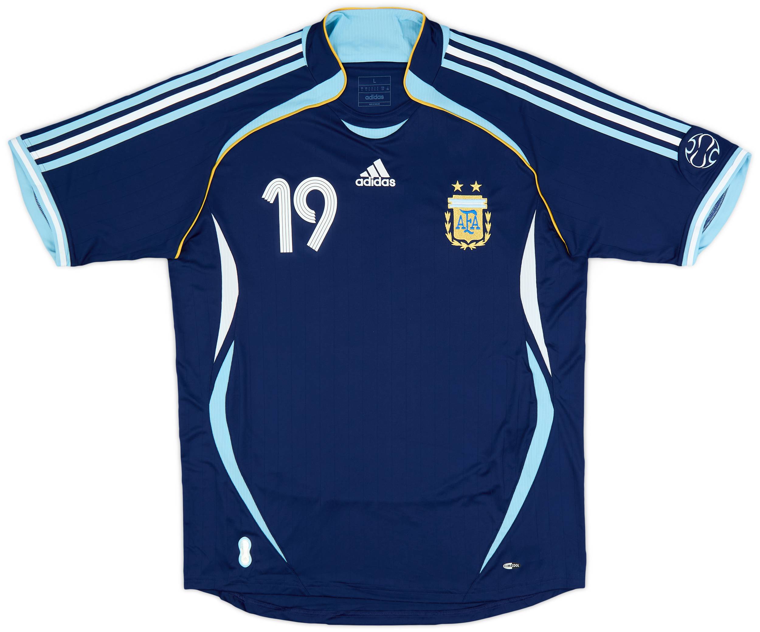 2006 Argentina adidas Reissue Away Shirt Messi #19