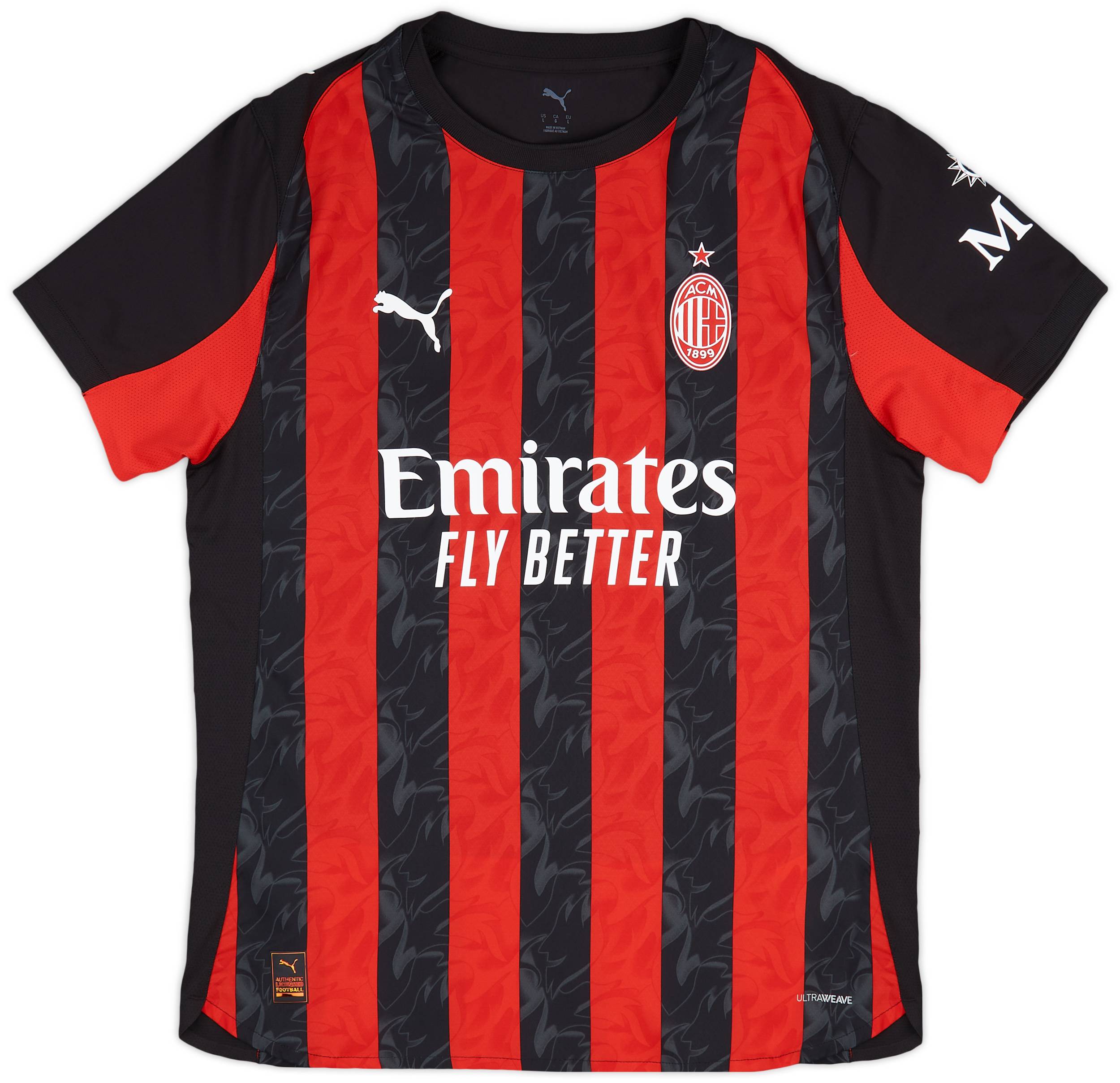 2025-26 AC Milan Authentic Home Shirt