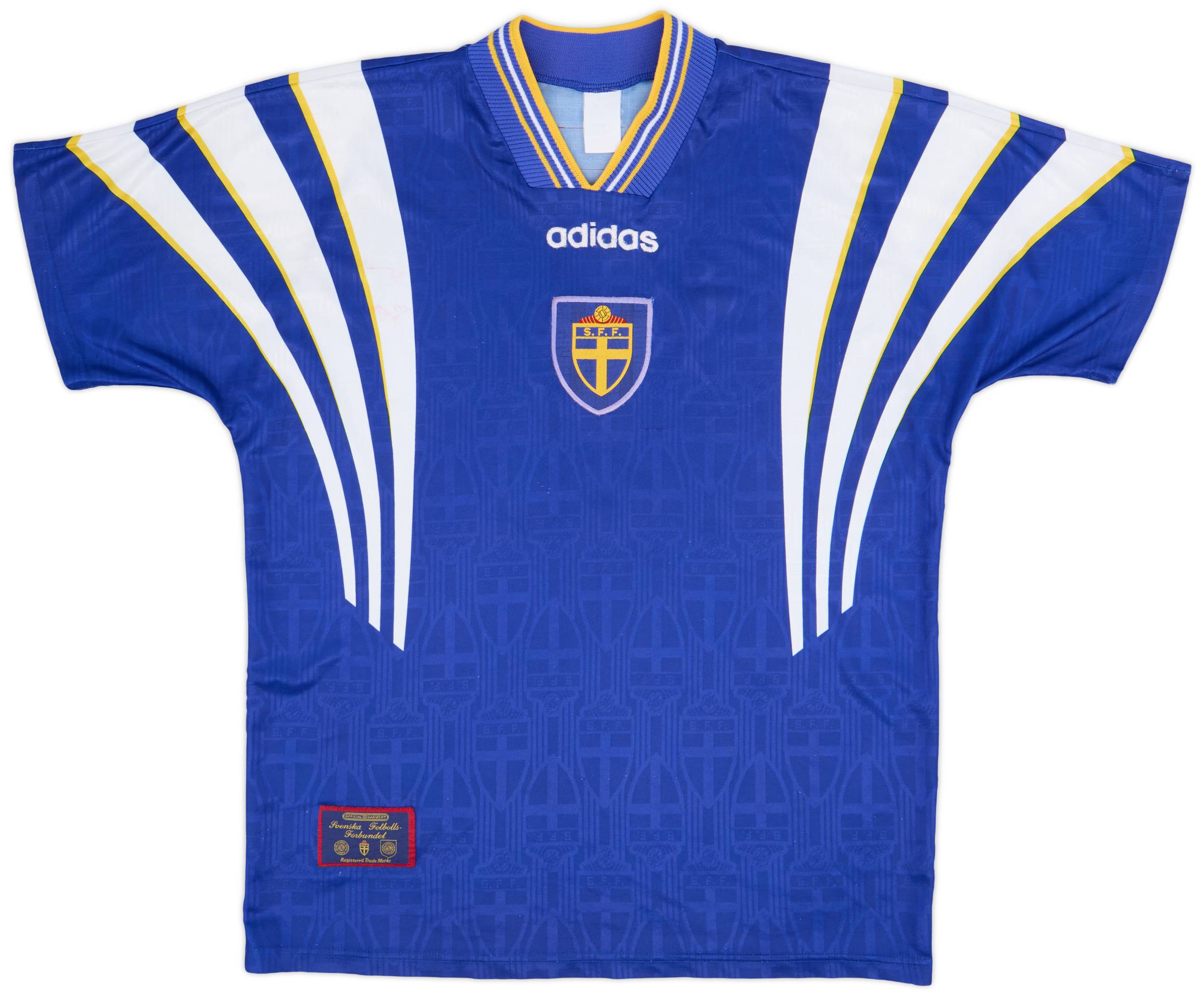 スウェーデン代表 98/99 アウェイ ユニフォーム 1996-98 Sweden Away Shirt - 7/10 - (XL)