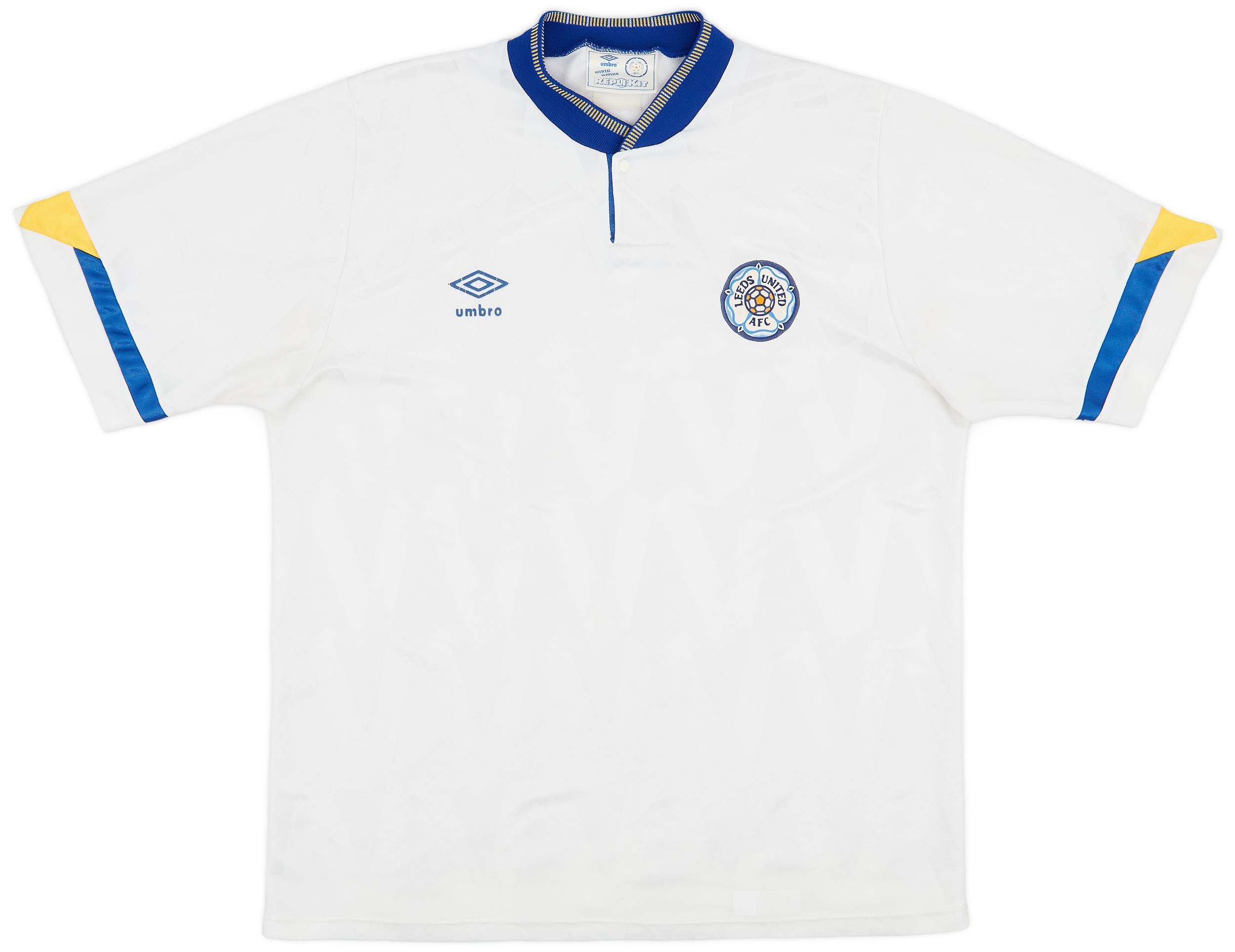 1990-91 Leeds United Home Shirt - 7/10 - (XL)