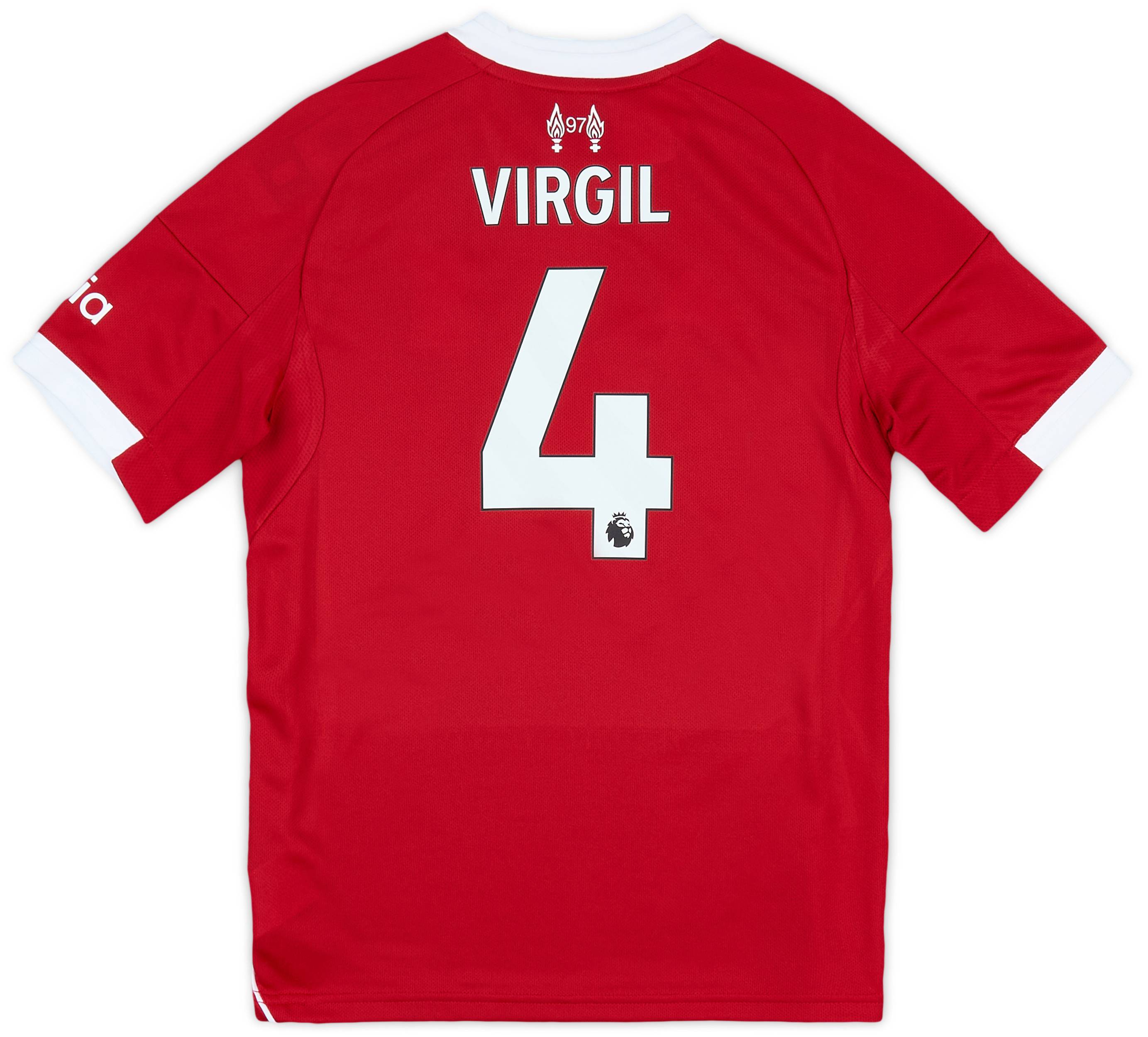 L.F.C. VIRGIL 4 シャツ クリーム色 2022-23 Liverpool Authentic Away Shirt Virgil #4