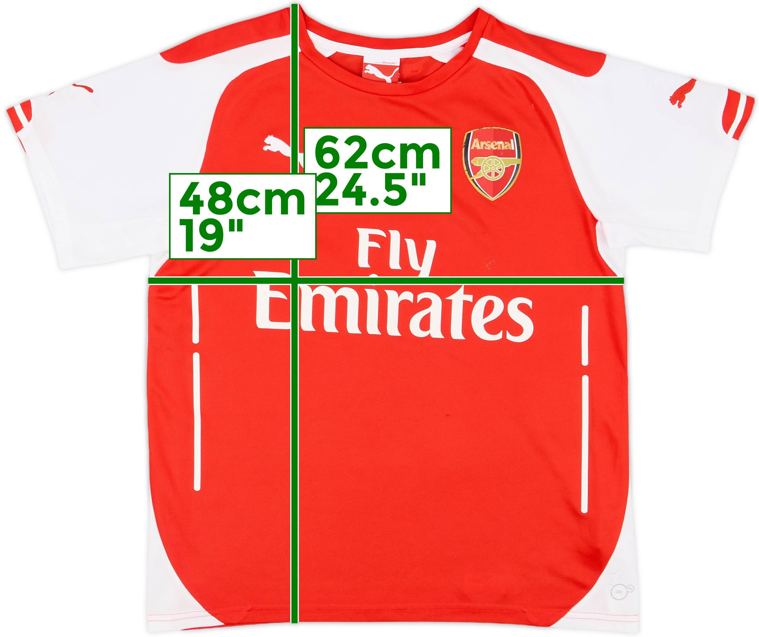 2014-15 Arsenal Home Shirt Walcott #14 - 5/10 - (XL.Boys)