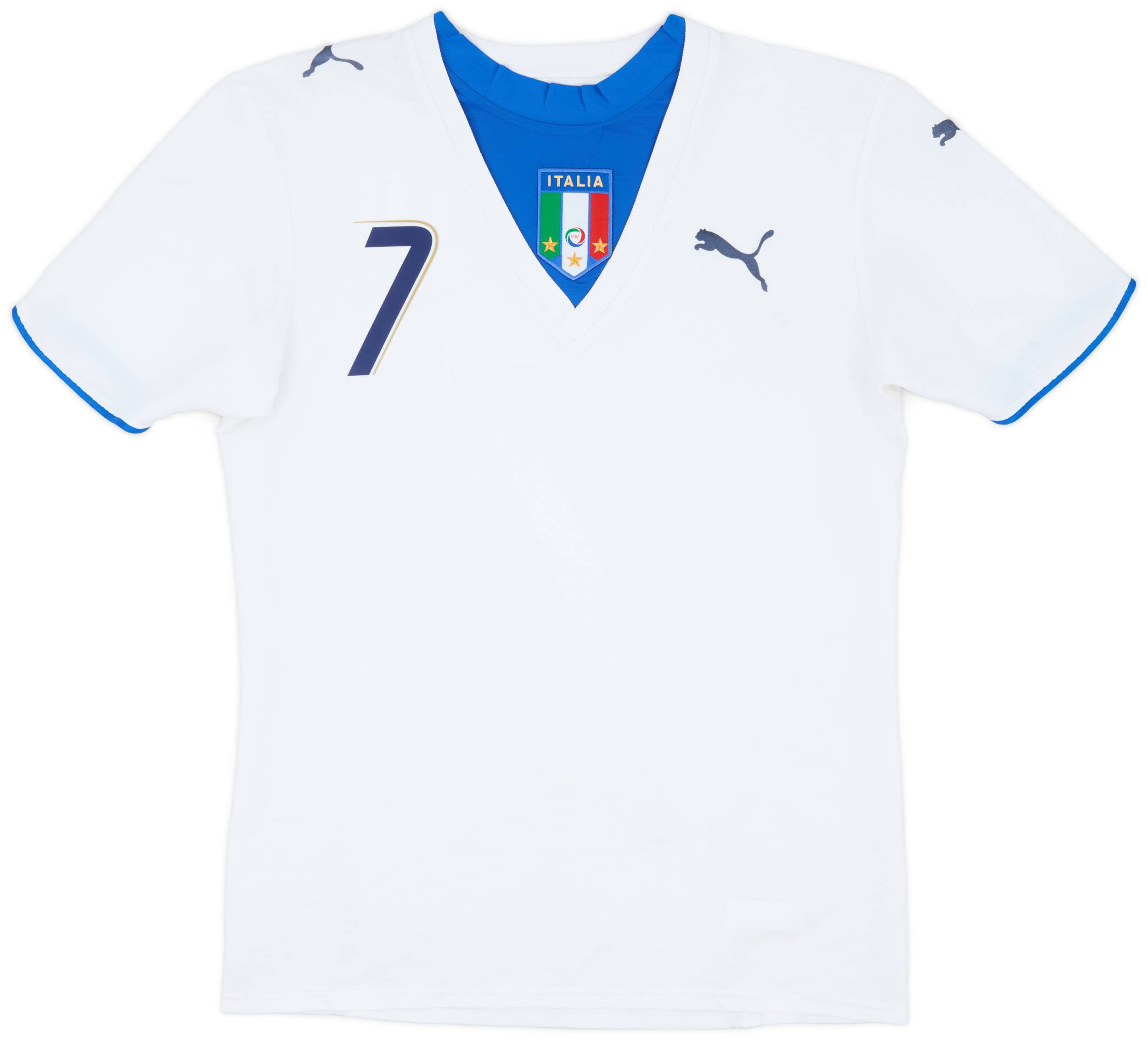2006 Italy Away Jersey #7 Del Piero XL PUMA World Cup Winner