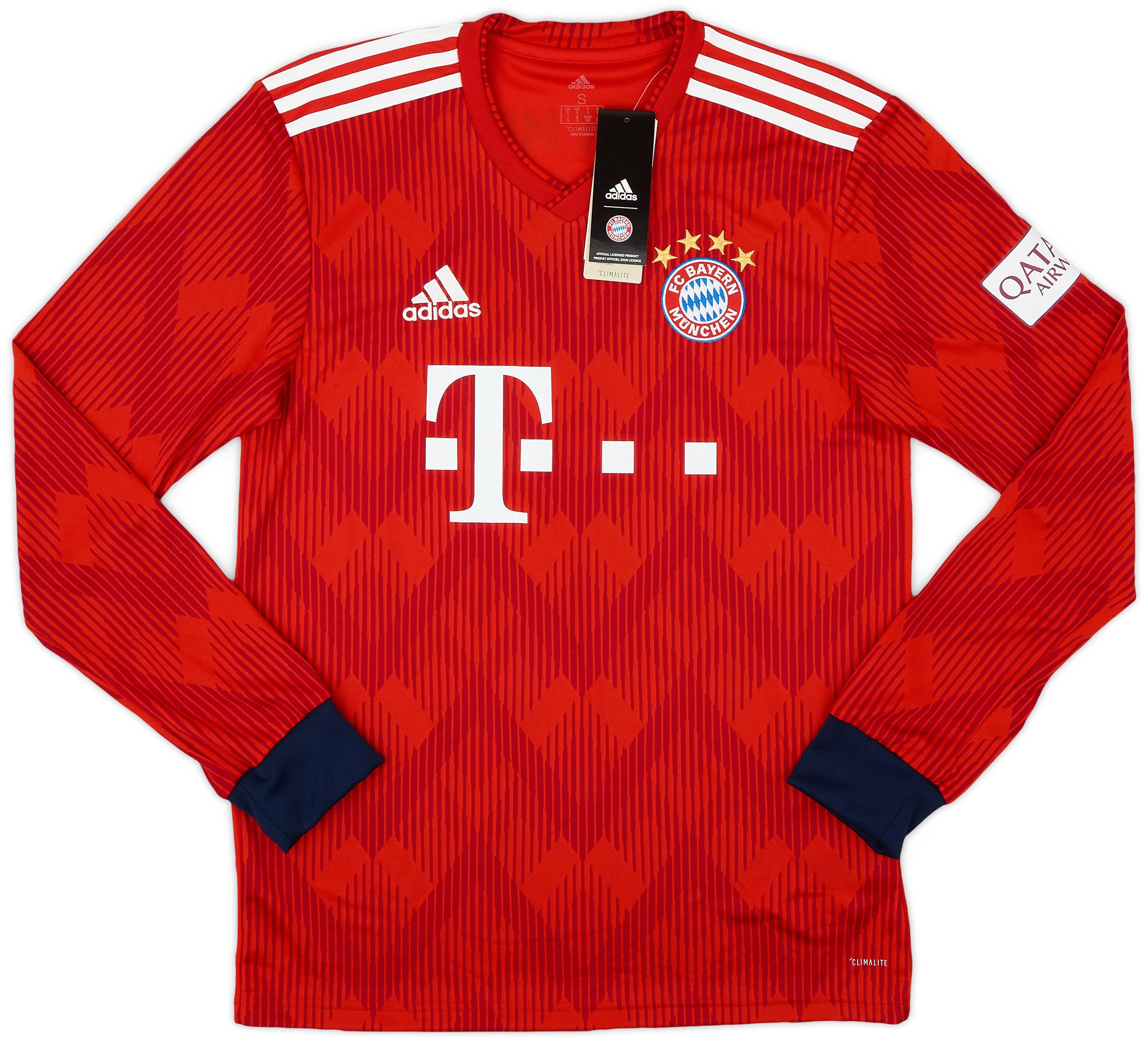 激安通販の 2018-19 Bayern Munich Home L/S Shirt Lewandowski #9 (S) ウェア