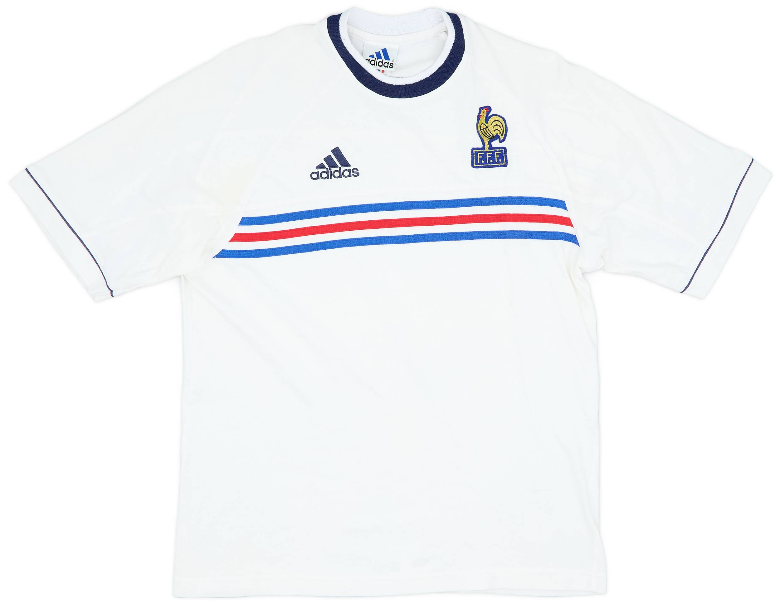 新品❗【adidas】FRANCE 98 Tシャツ (M) 綿100% サッカー 1998-00 France adidas Cotton Tee - 8/10 - (S/M)