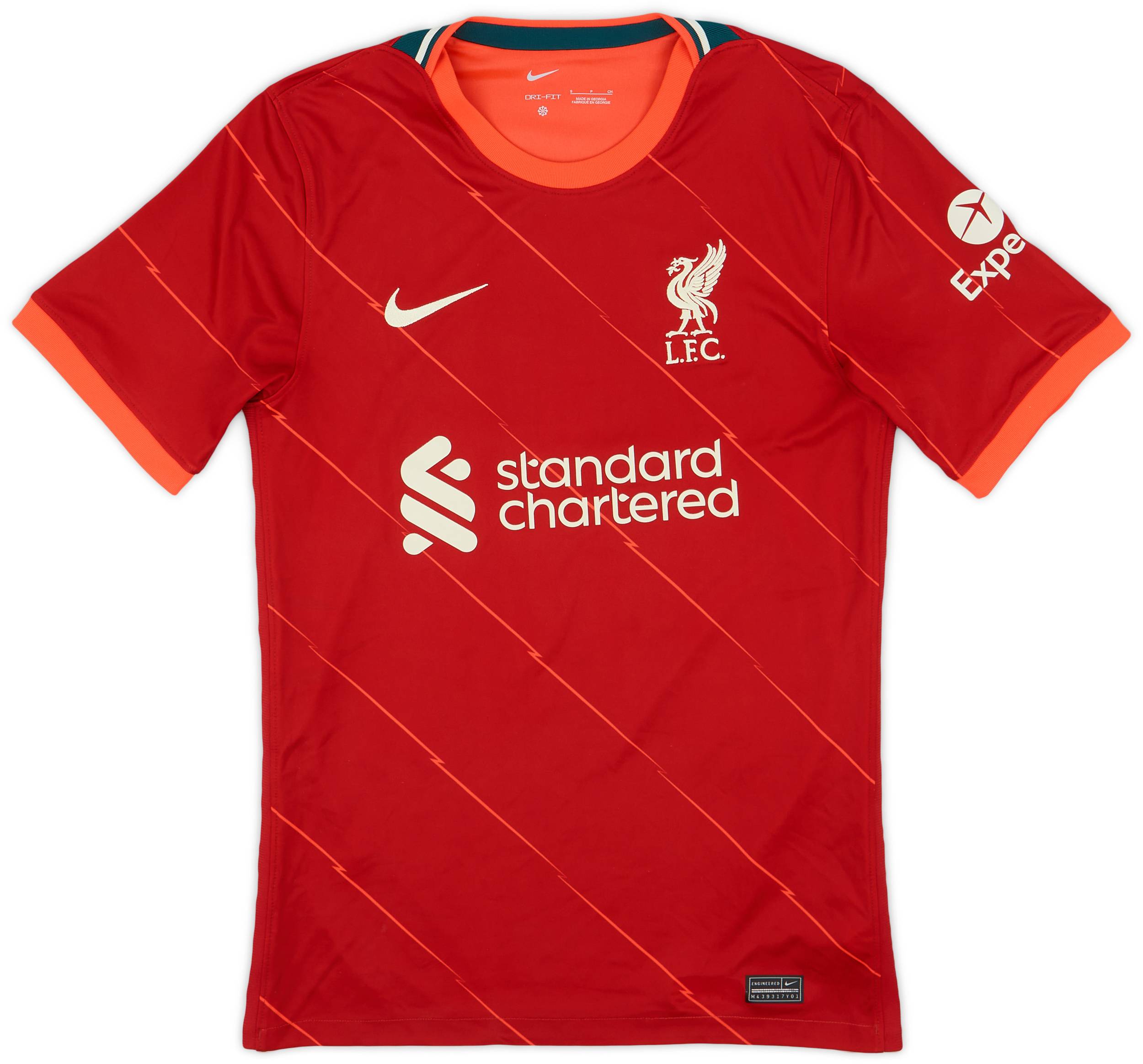 高品質 2021-22 Liverpool Home Shirt M.Salah #11 - 8/10 - (S) ウェア