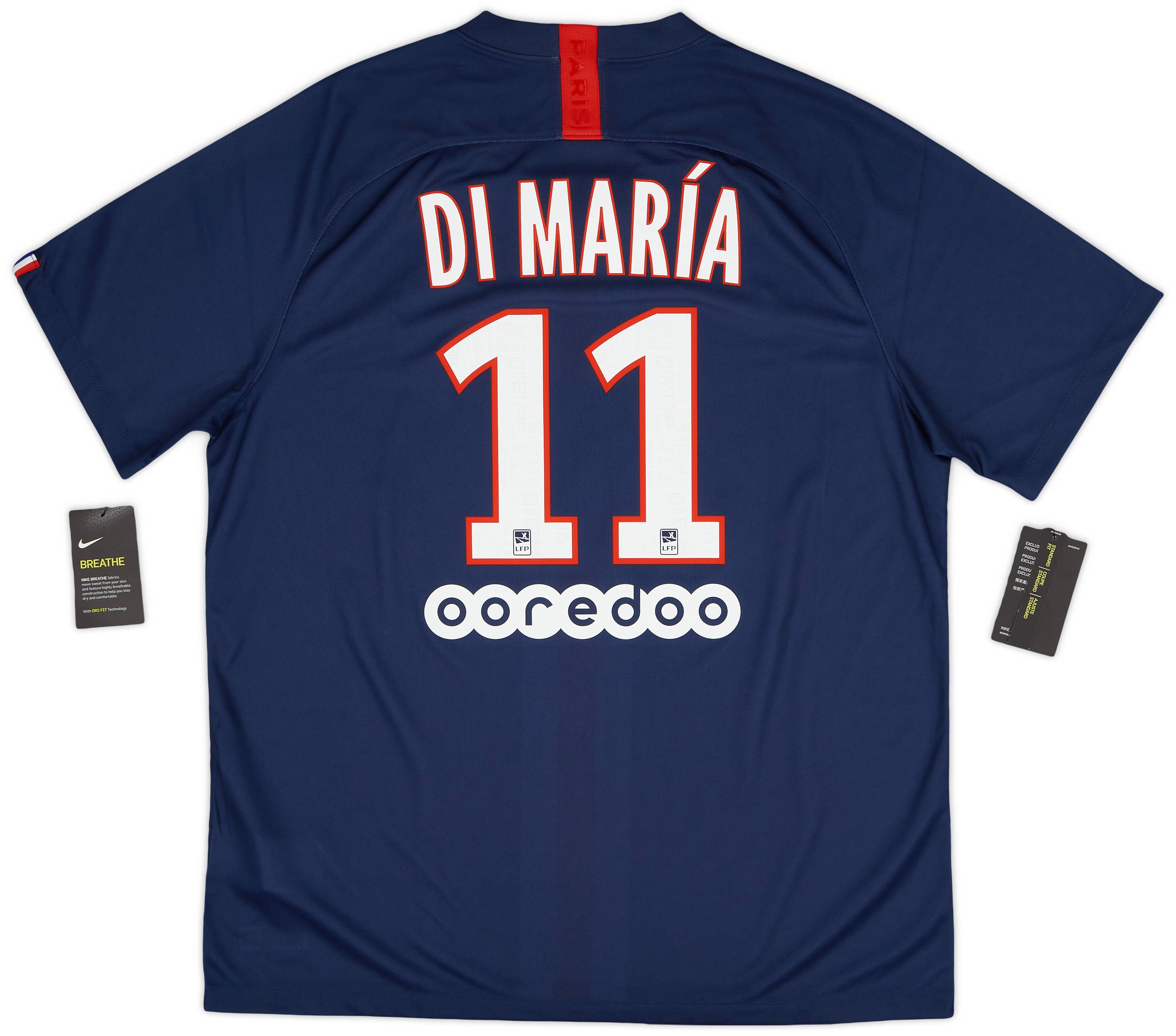 2025人気の Saint-Germain Paris 2019-20 Home (XL) #11 DiMaria Shirt ウェア