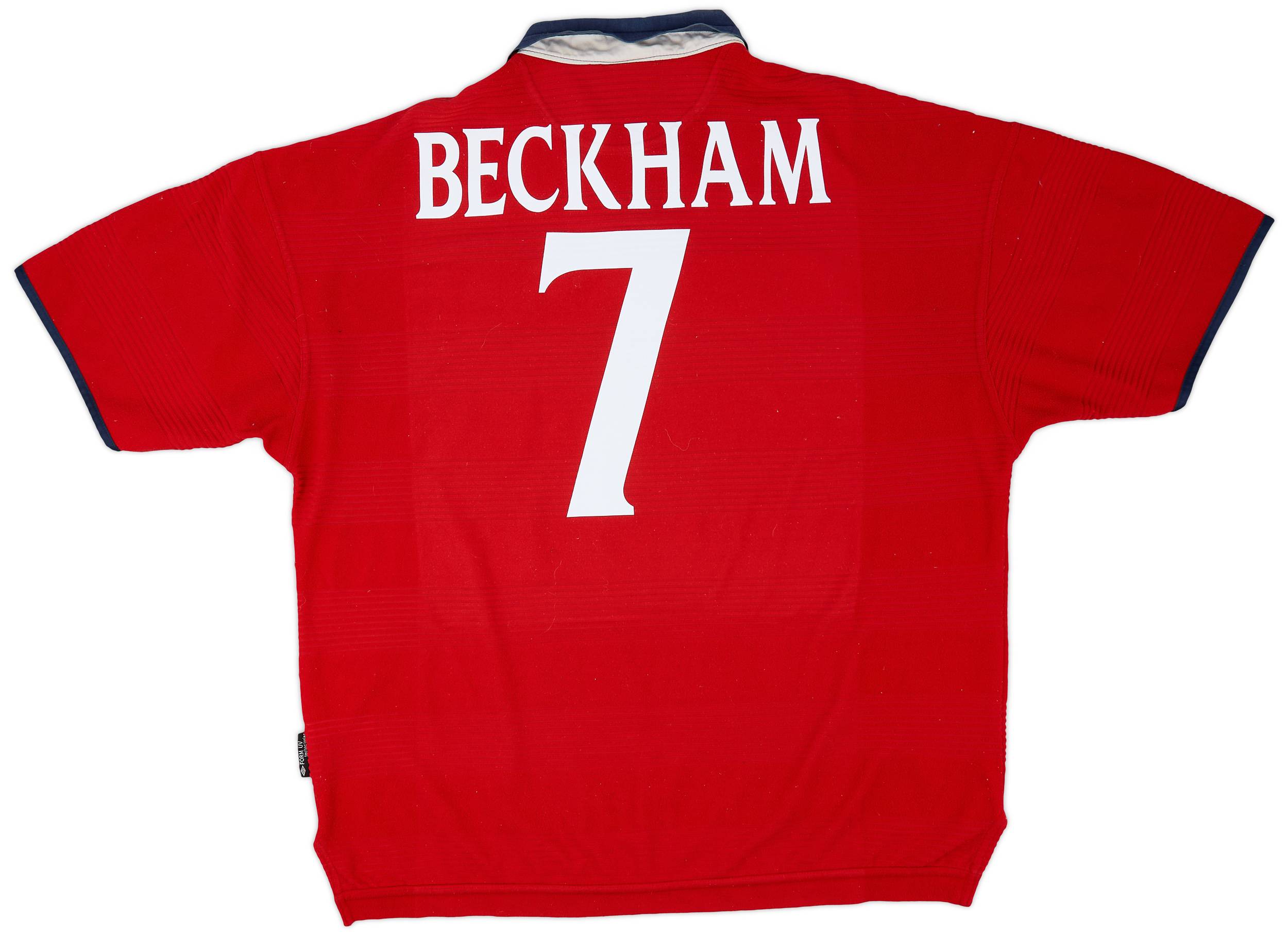 1999-01 England Away Shirt Beckham #7 - 6/10 - (XL)