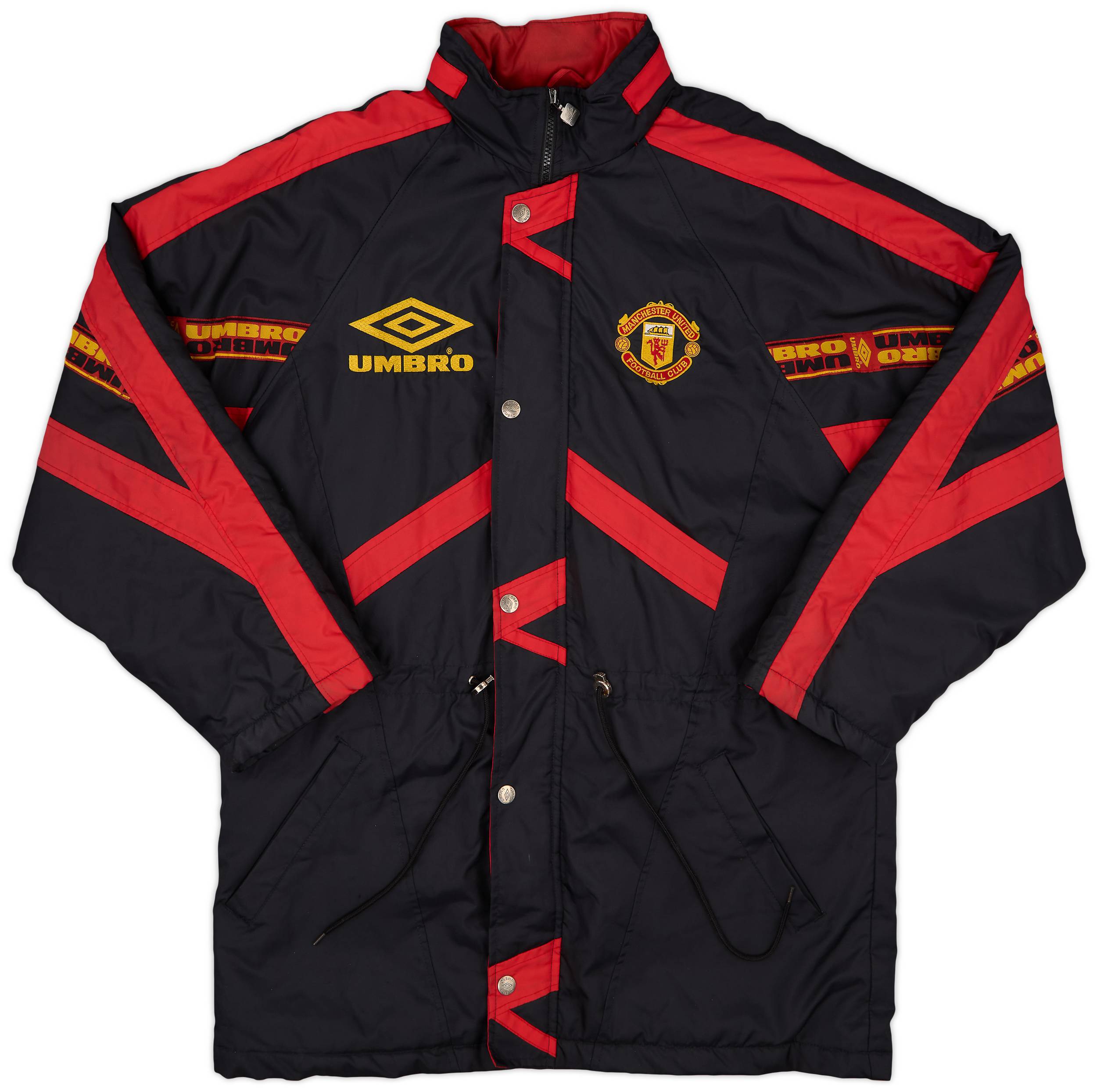 ウェア 90S VINTAGE UMBRO soccer BENCH COAT XL 1996-97 Manchester United Umbro Padded Bench Coat - 8/10 - (L)