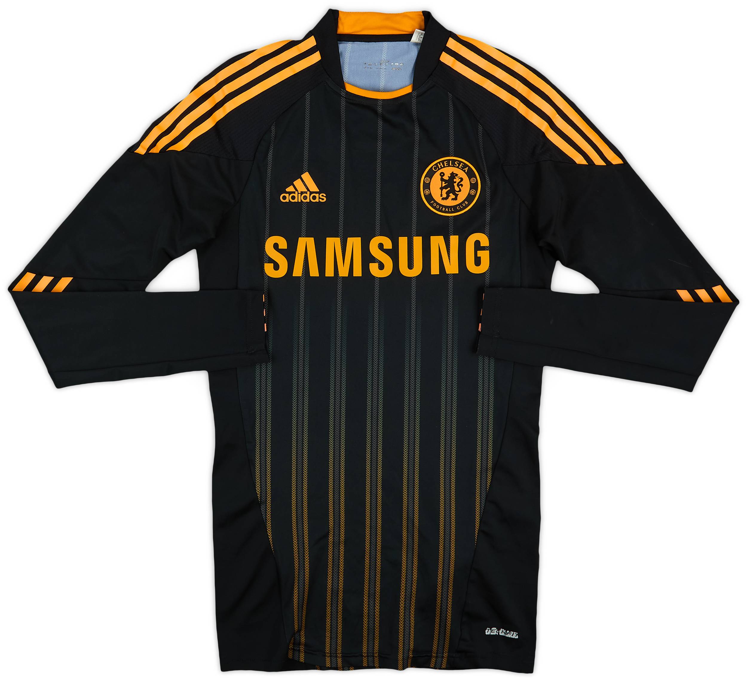 ファッション通販 安い Chelsea 2010-11 Player Drogba Shirt L/S Away TechFit Issue ウェア