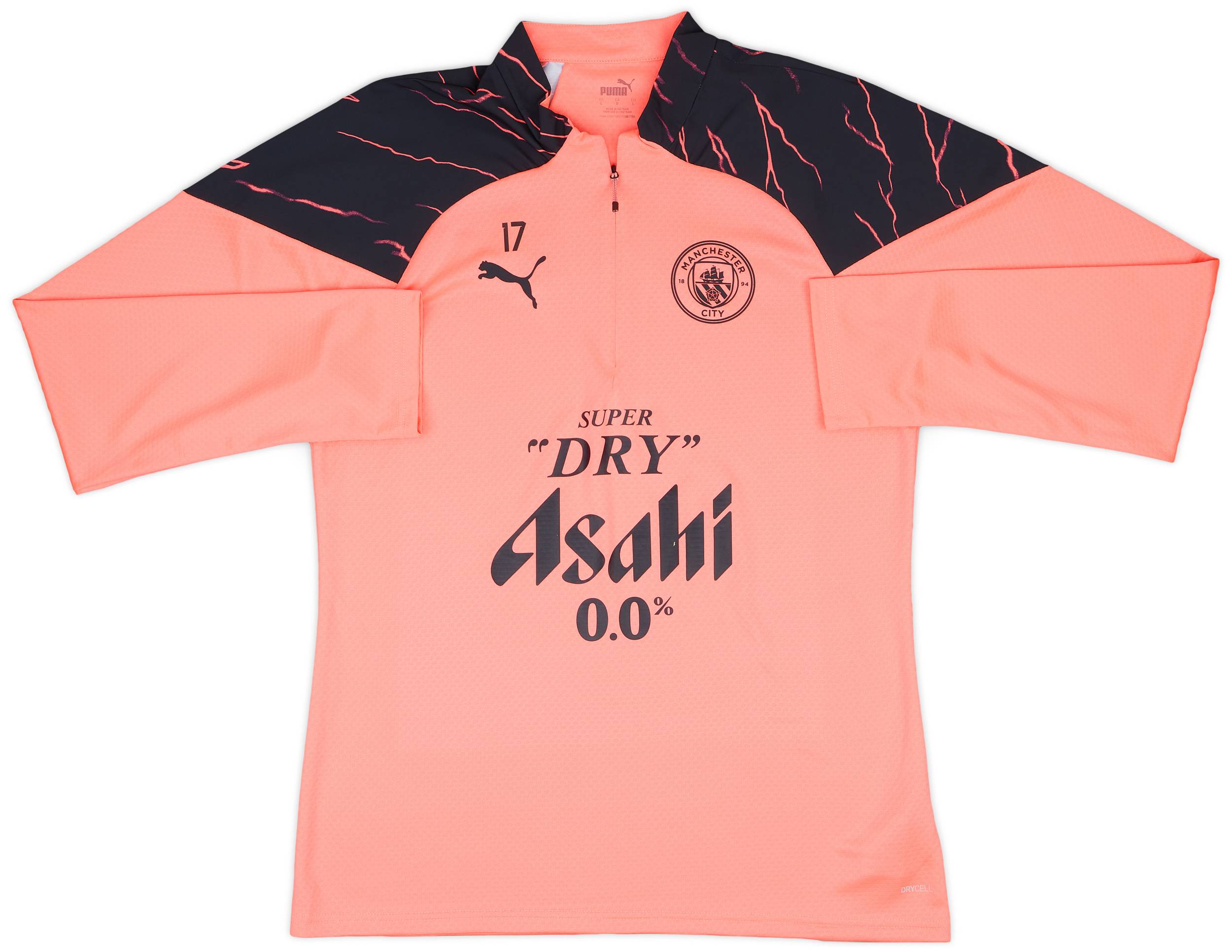 Manchester City 2023/2024 #17.デブライネ 2023-24 Manchester City Player Issue 1/4 Zip Training Top