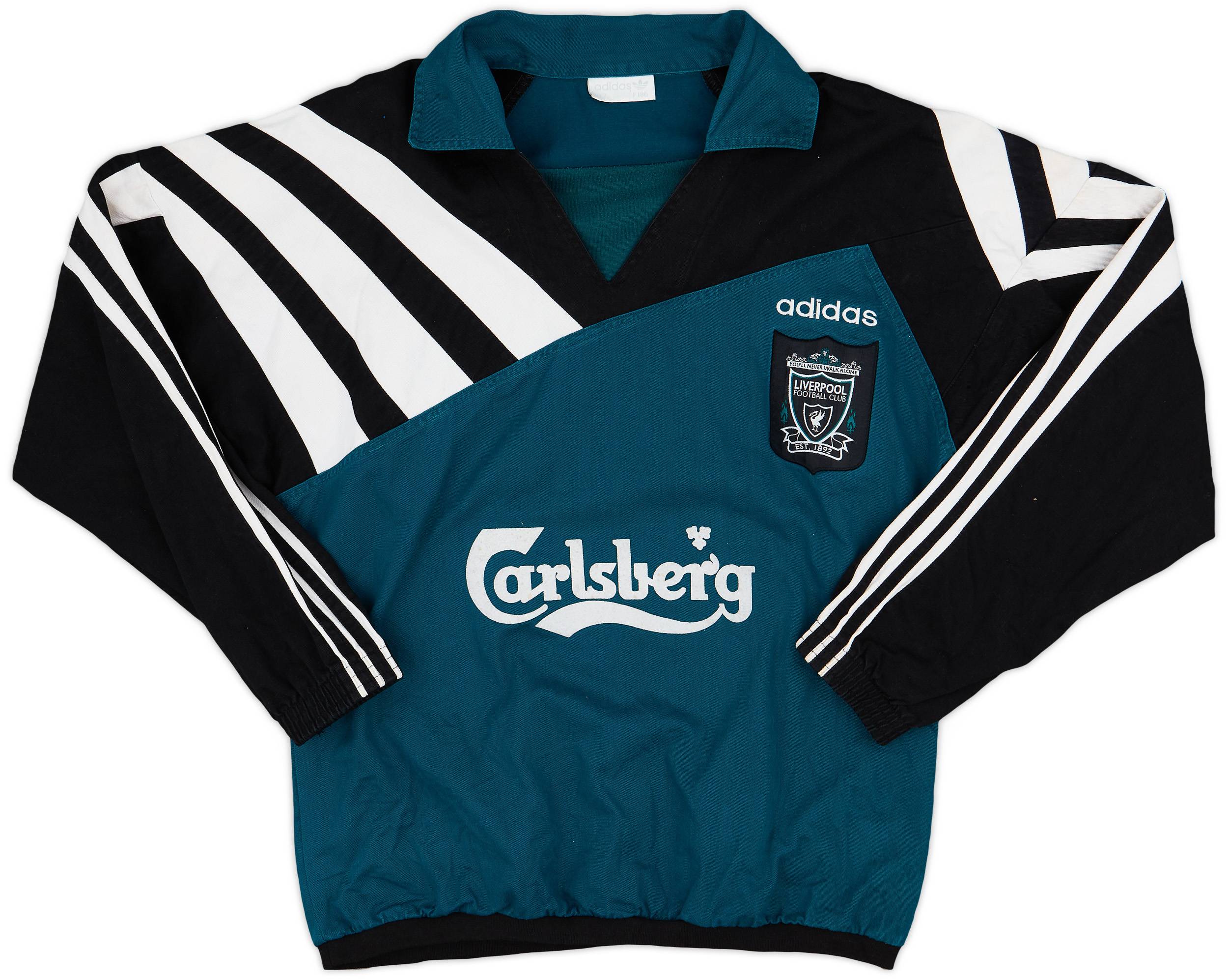 1995-96 Liverpool adidas Drill Top - 8/10 - (L)