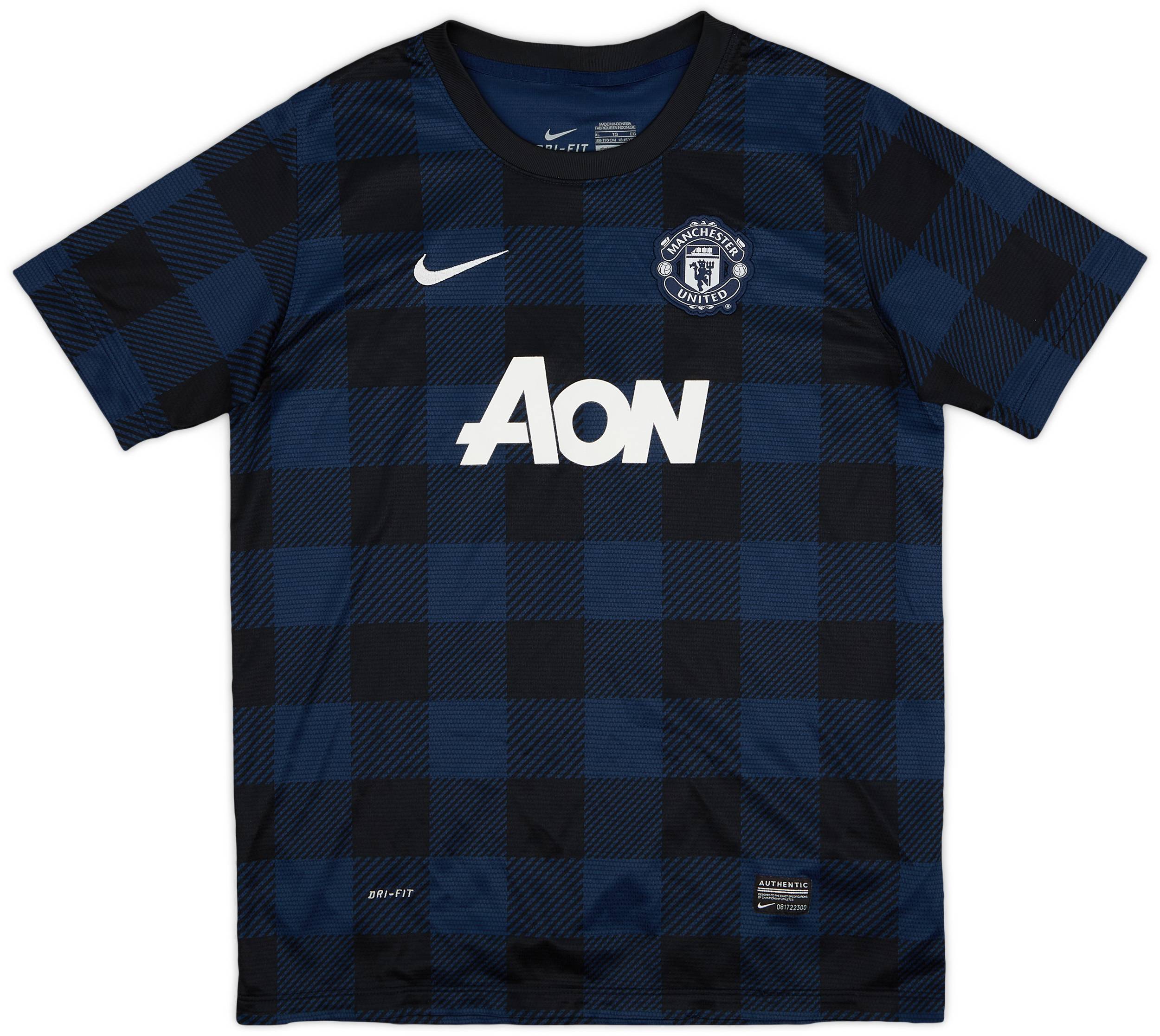 ウェア 13-14 MANCHESTER UNITED away NIKE XL 2013-14 Manchester United Away L/S Shirt - 8/10 - (XL.Boys)