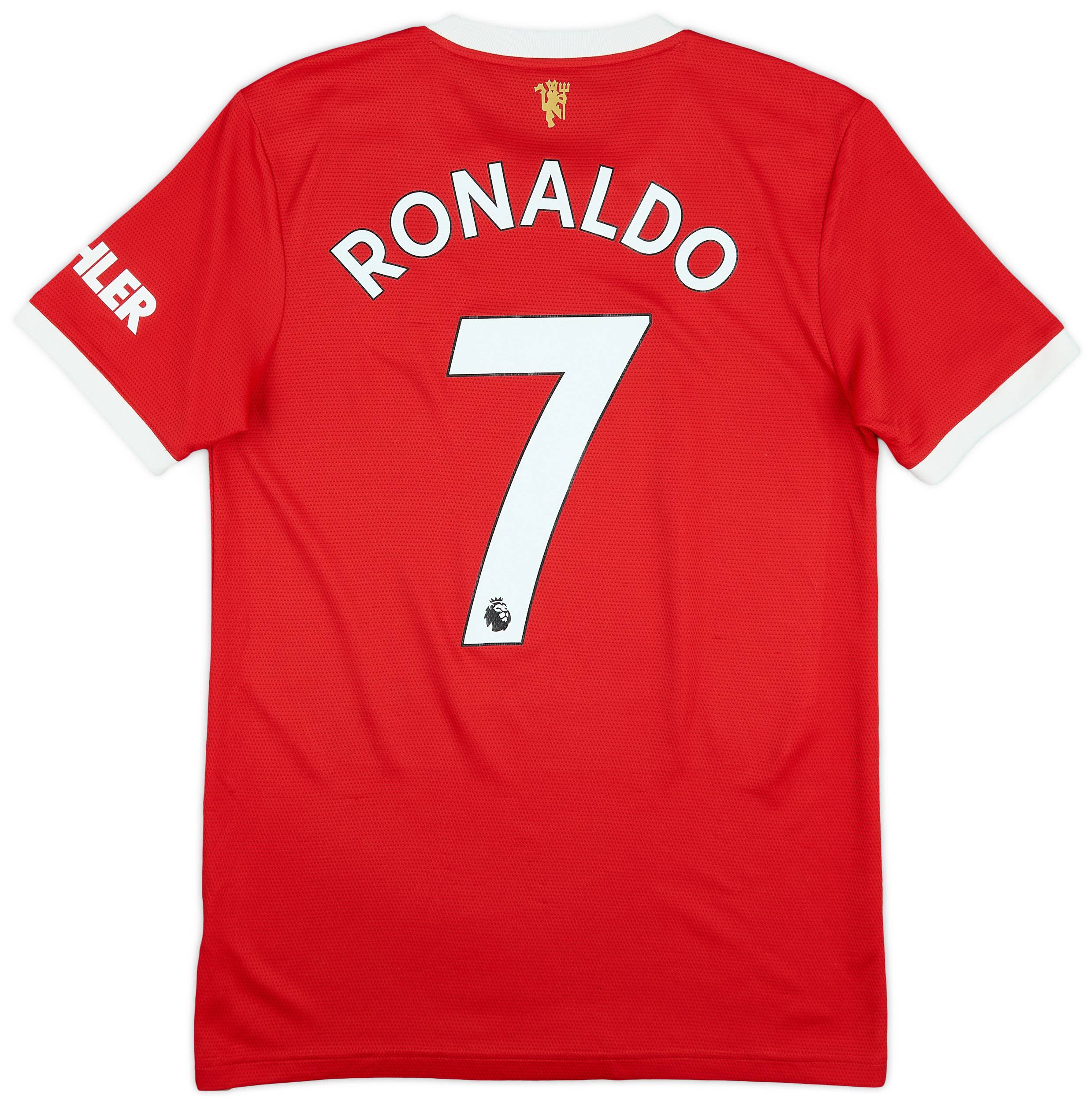 マンチェスター・ユナイテッド RONALDO 7 シャツ 2021-22 Manchester United Home Shirt Ronaldo #7 - 7/10 - (S)