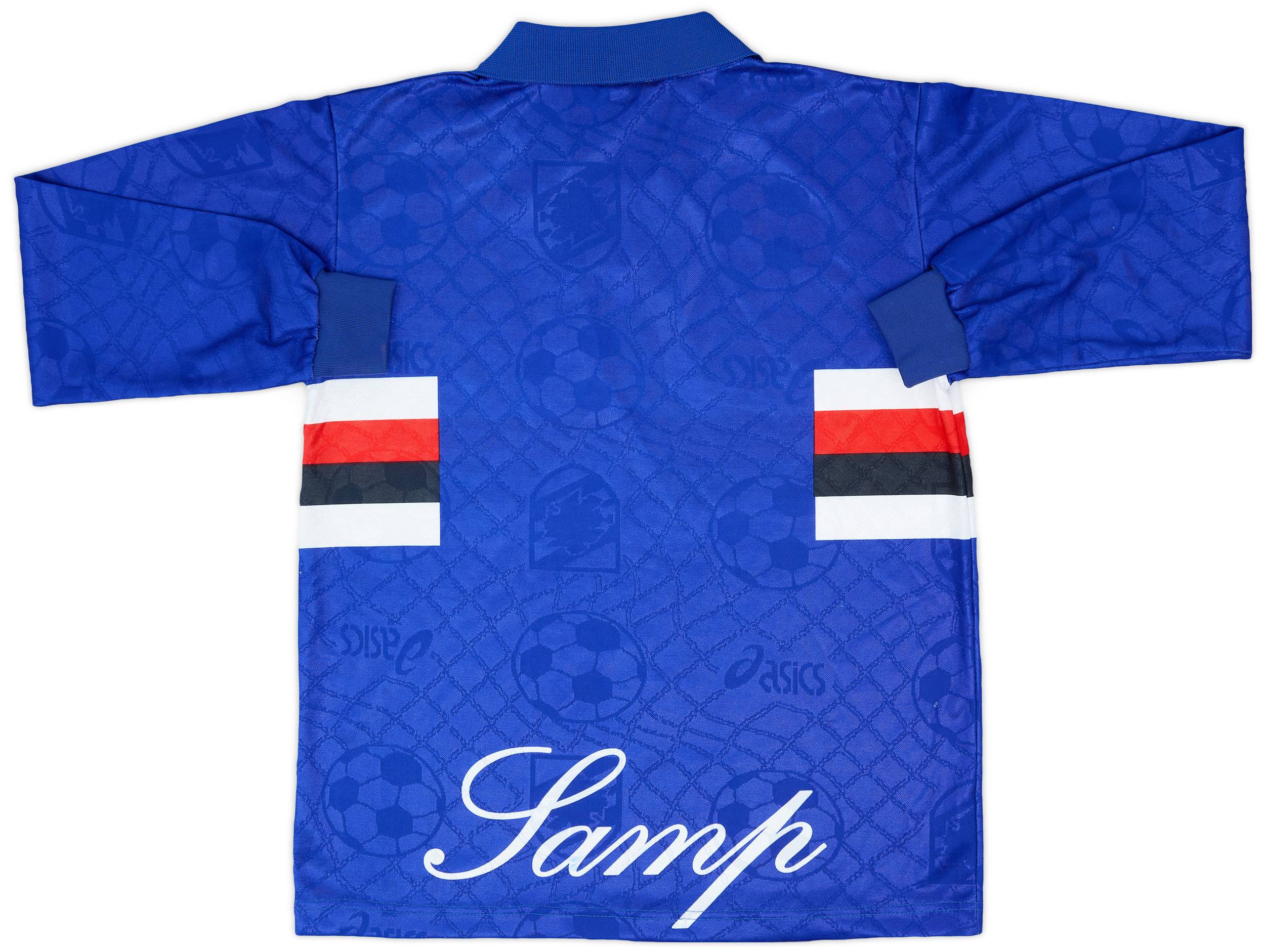 品揃え豊富で Shirt L/S Home Sampdoria 1996-97 - (XS) - 7/10 ウェア