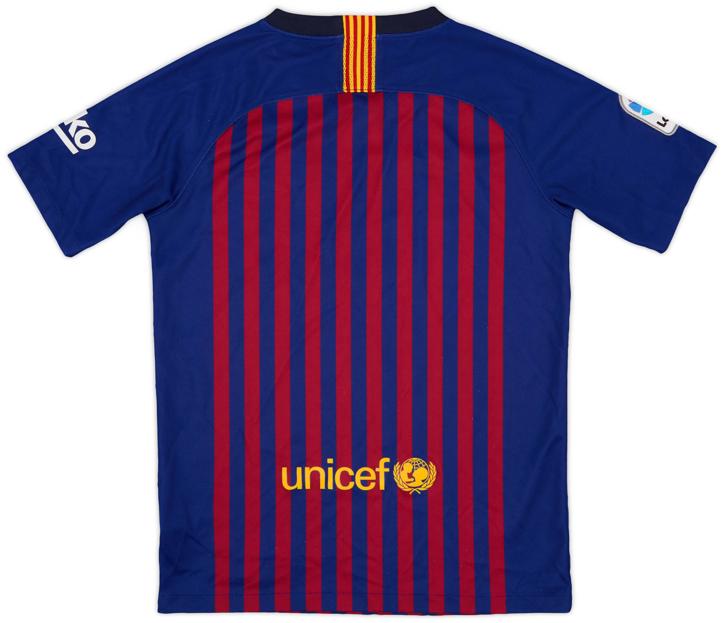 2018-19 Barcelona Home Shirt - 8/10 - (L.Boys)