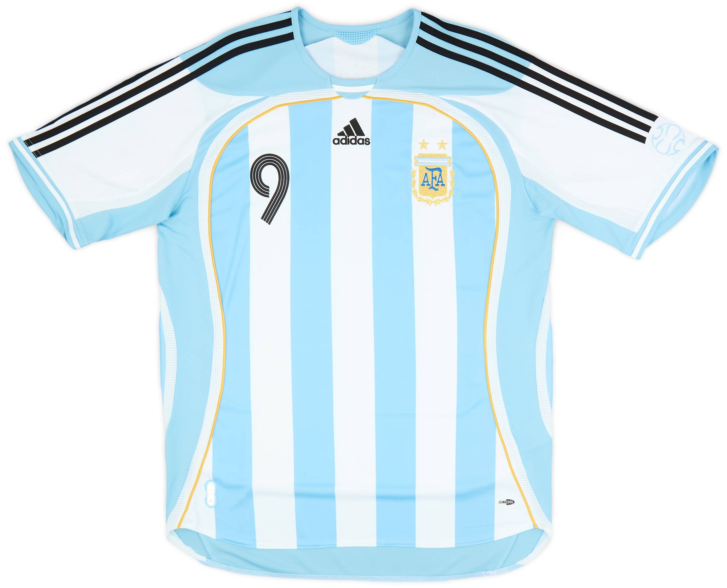 2006 Argentina adidas Reissue Home Shirt Crespo #9