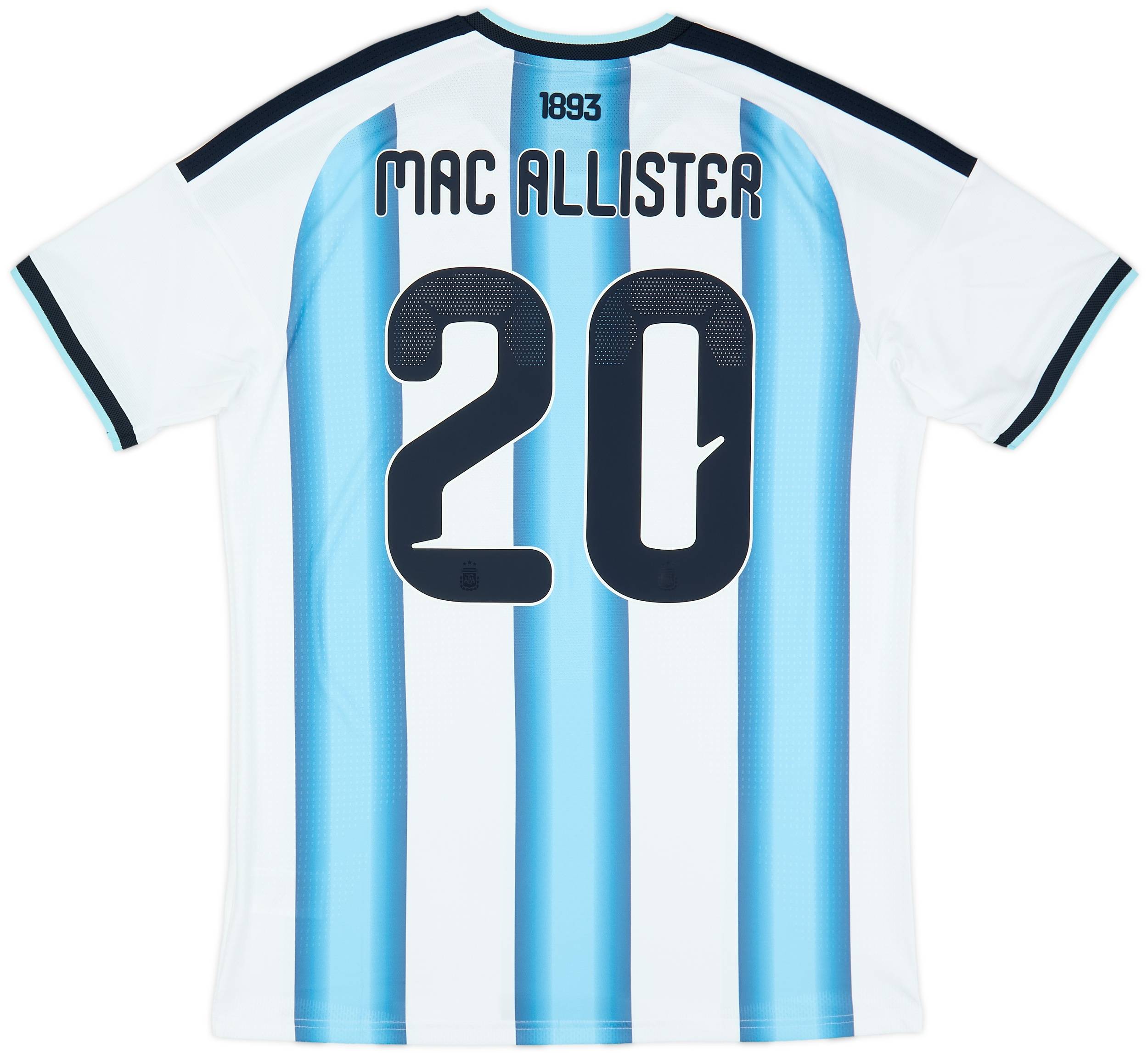 Camiseta auténtica de local de Argentina 2026-27 Mac Allister #20