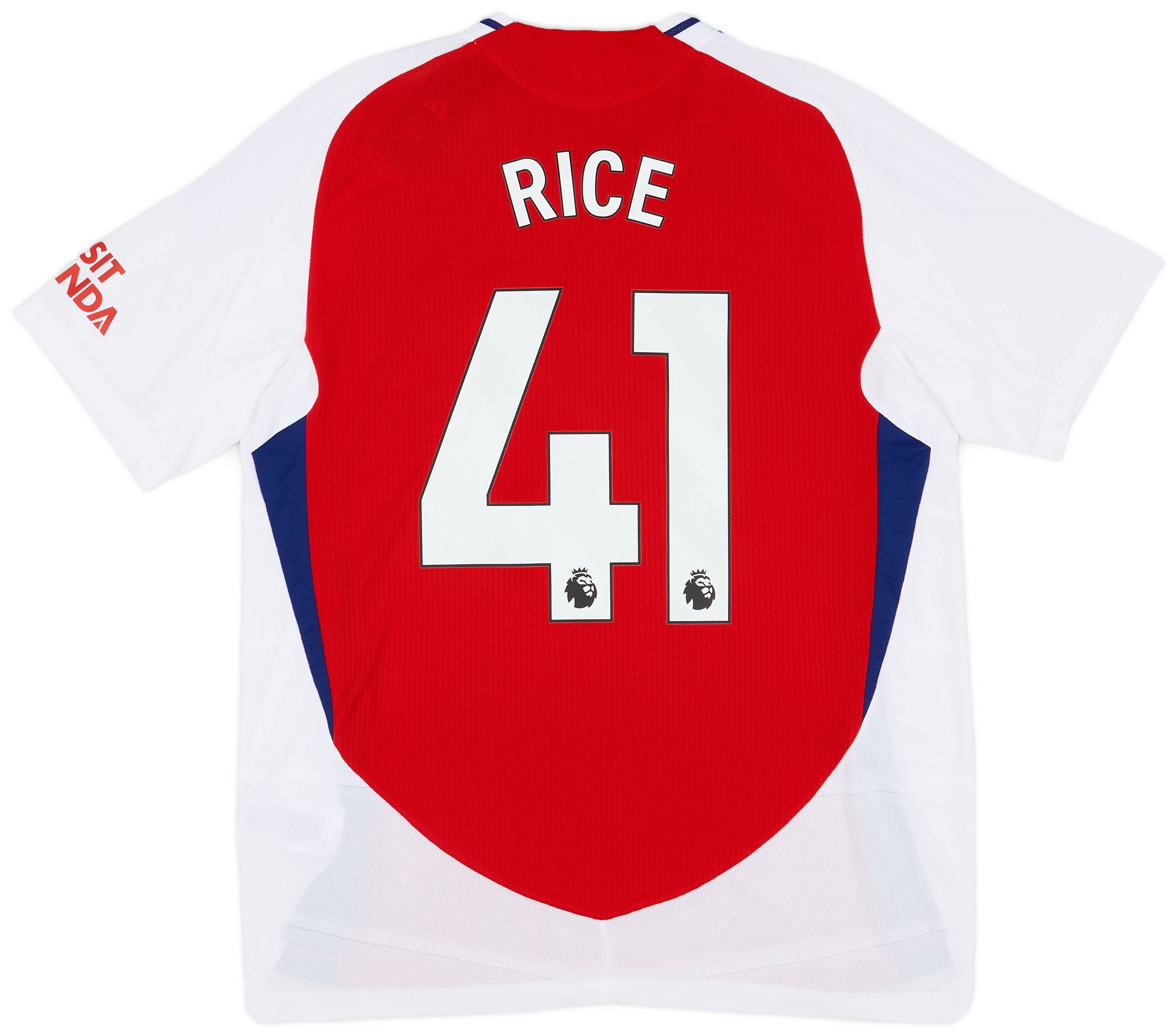 2024-25 Arsenal Authentic Home Shirt Rice #41