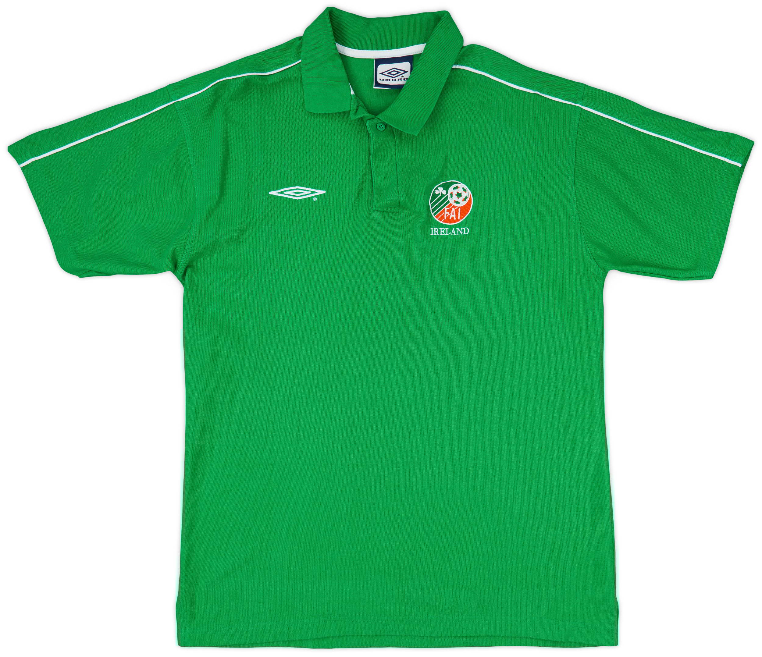 2000s UMBRO×Ireland Football Game Shirt 2000-01 Ireland Umbro Polo Shirt - 9/10 - (XL)