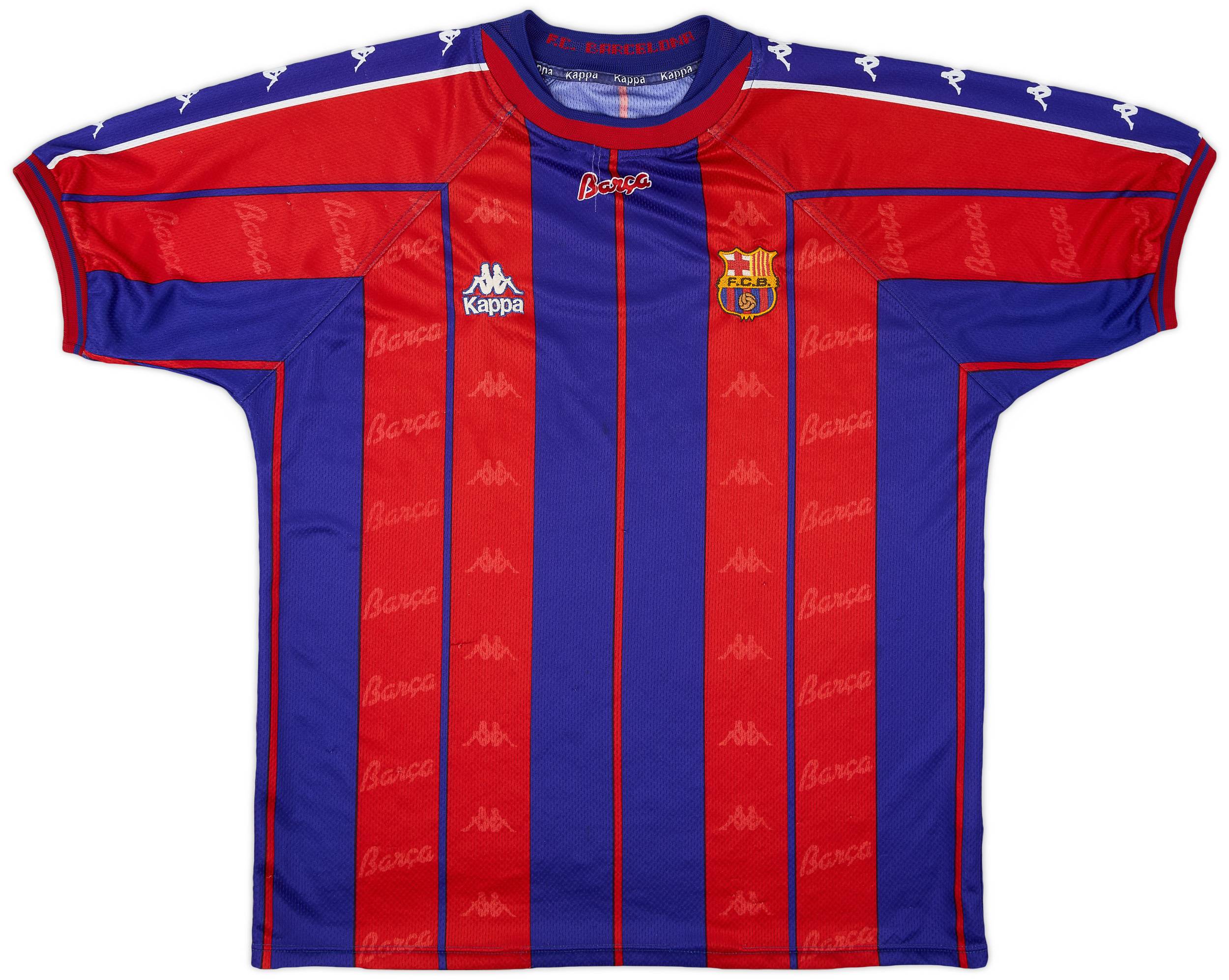 激安特価 1997-98 (XL) - 6/10 - Shirt Home Barcelona ウェア