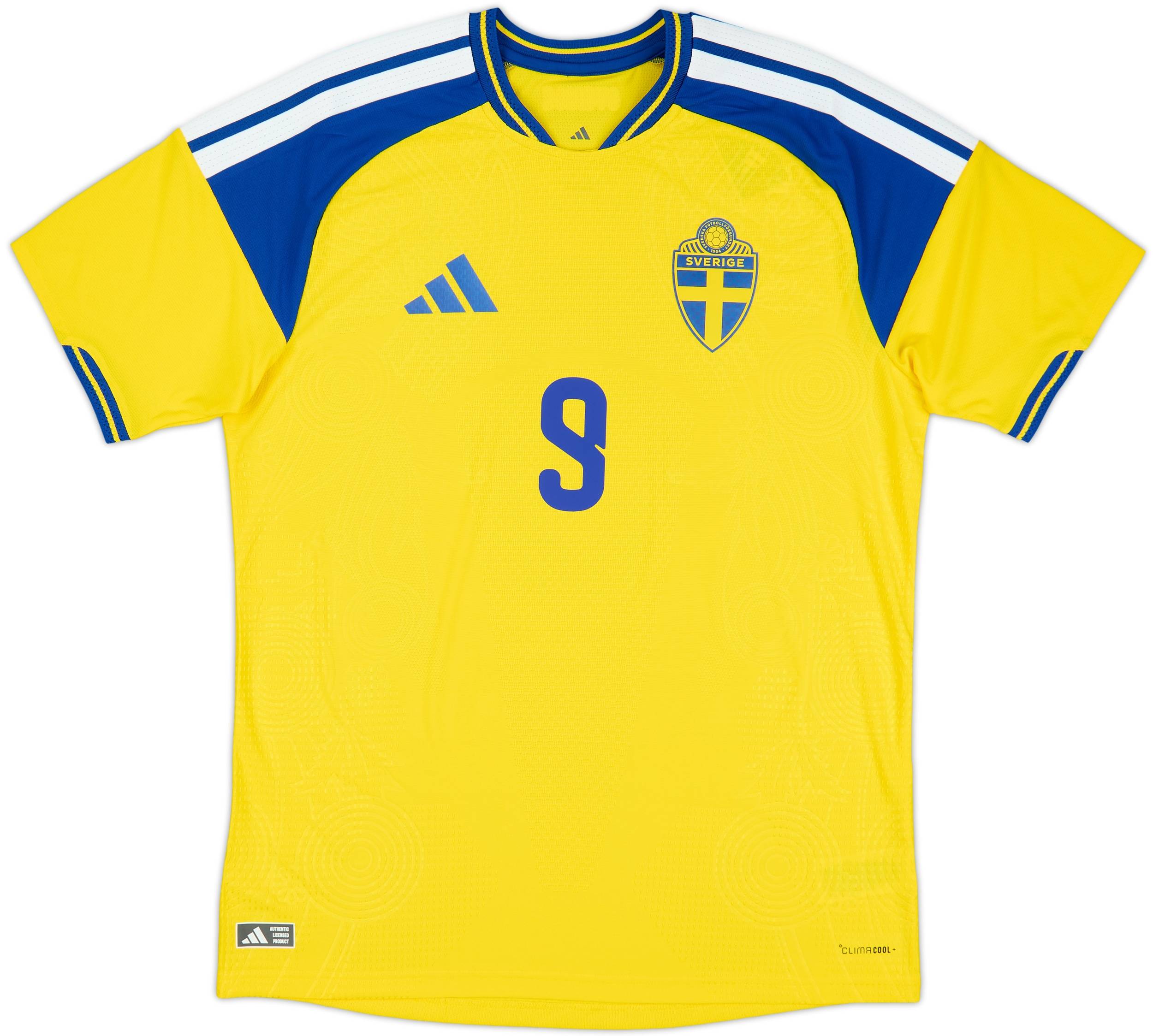 2026-27 Sweden Authentic Home Shirt Isak #9