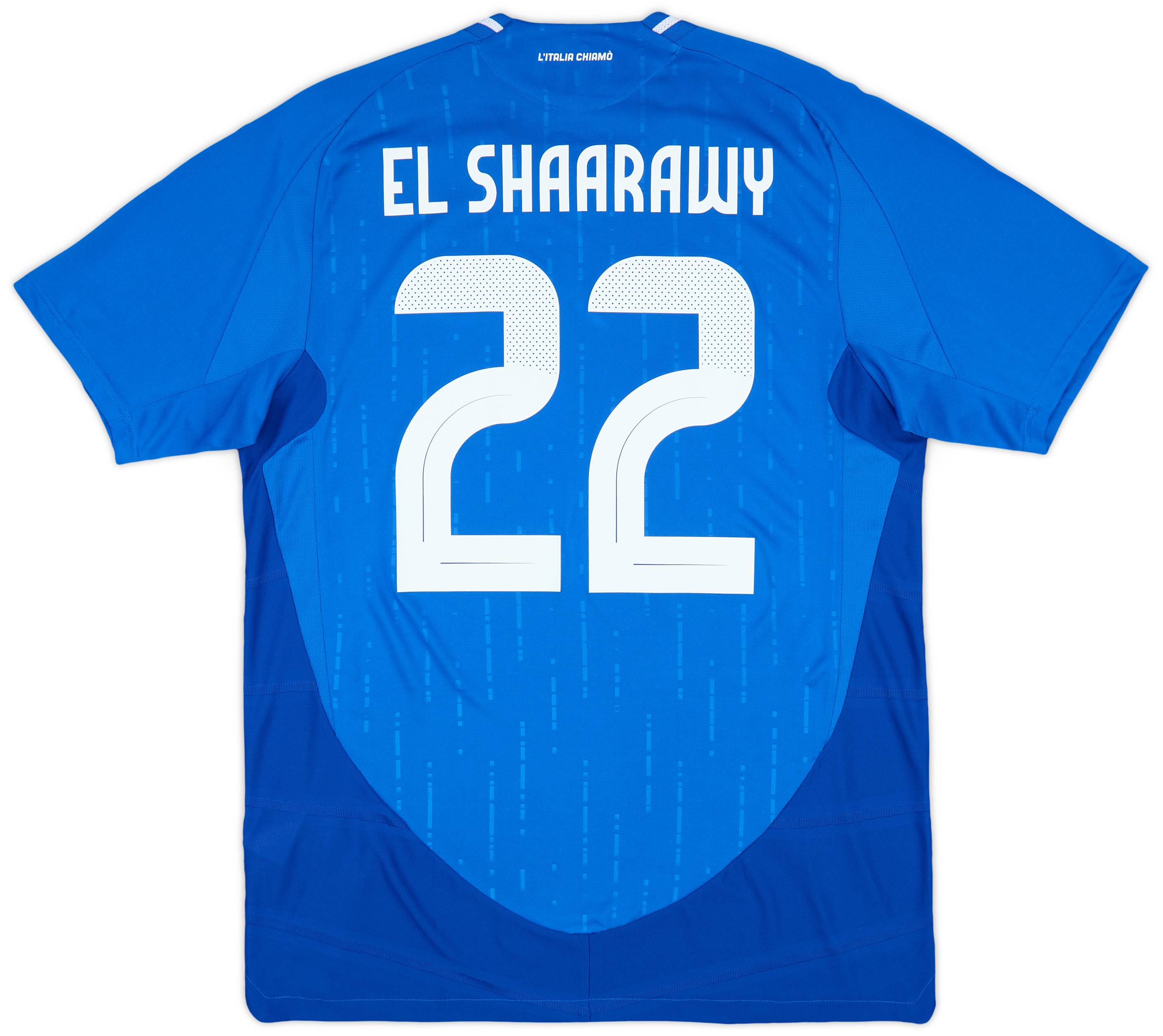 安価 2024-25 Italy Authentic Home Shirt El Shaarawy #22 ウェア