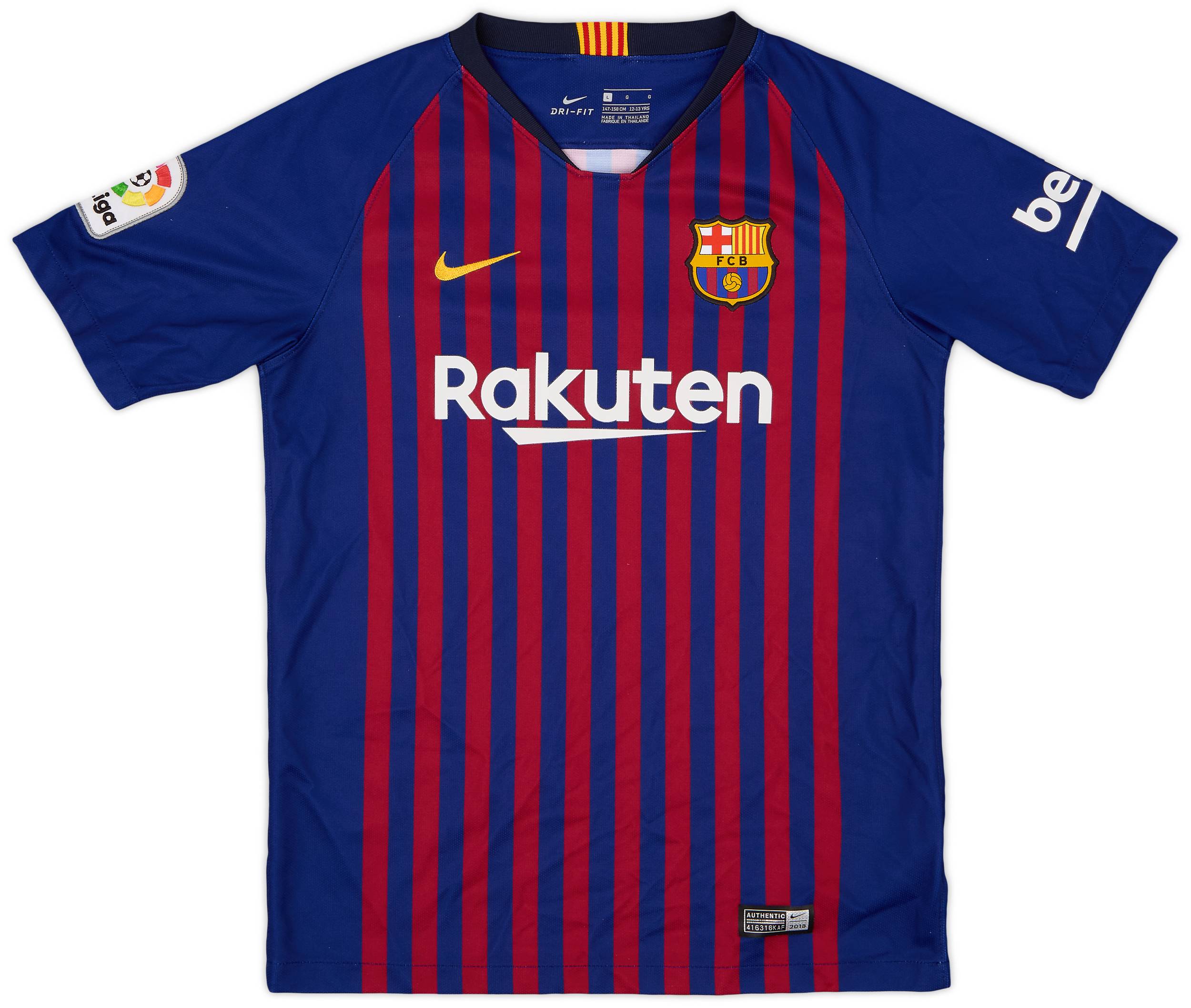 2018-19 Barcelona Home Shirt - 8/10 - (L.Boys)