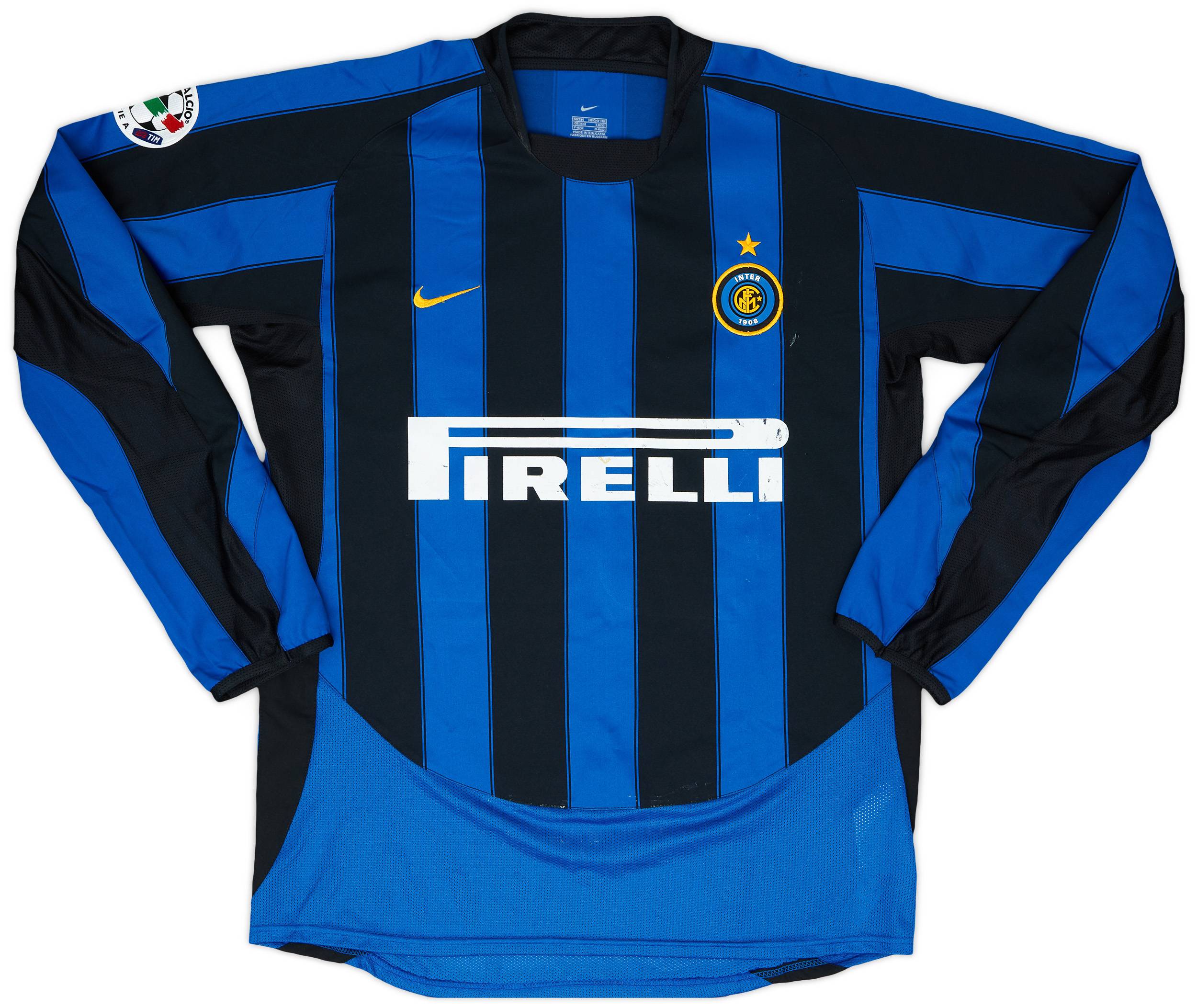 2003-04 Inter Milan Match Issue Home Shirt Vieri #32