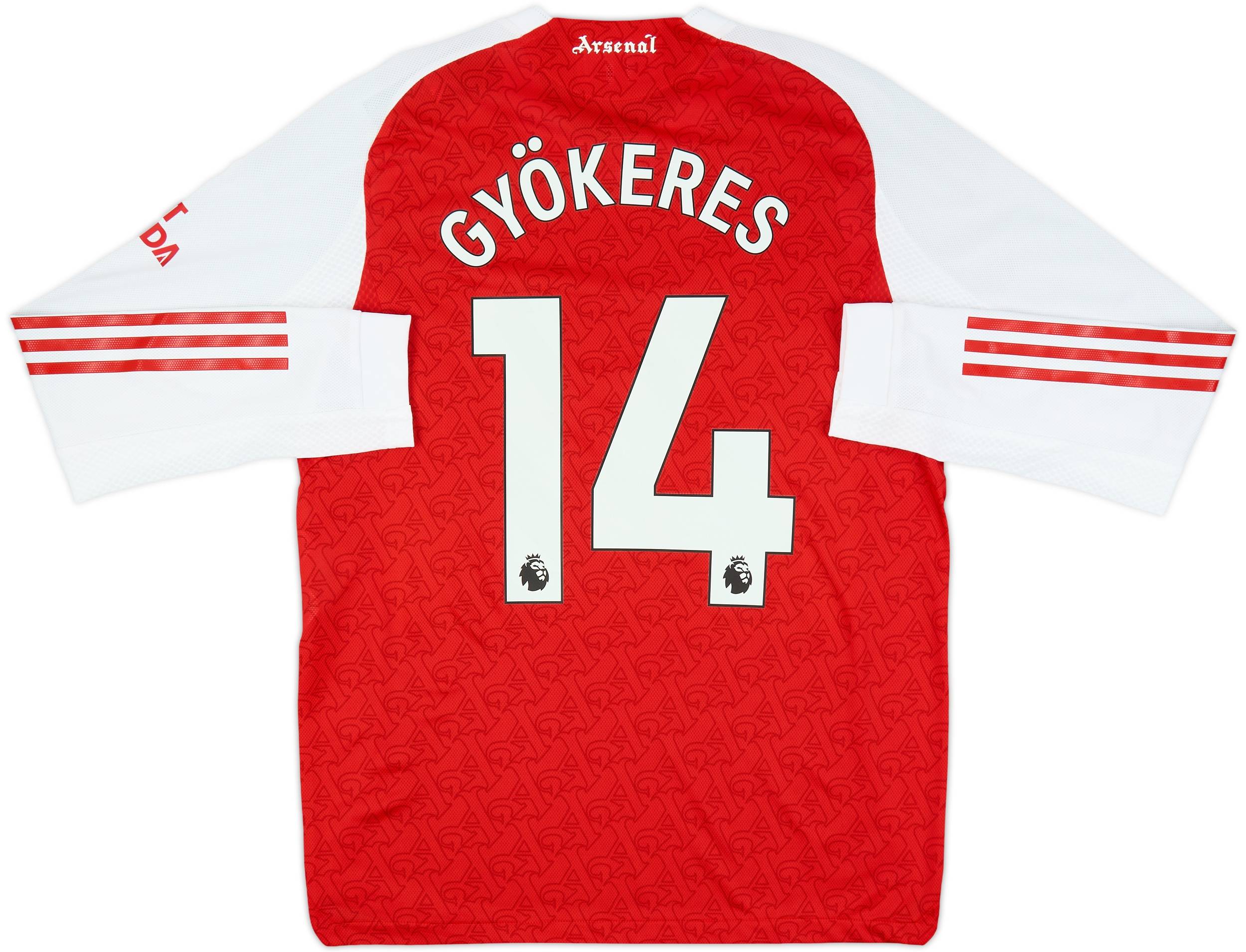 アーセナル 長袖 GYÖKERES 14番 2025-26 Arsenal Authentic Home L/S Shirt Gyokeres #14