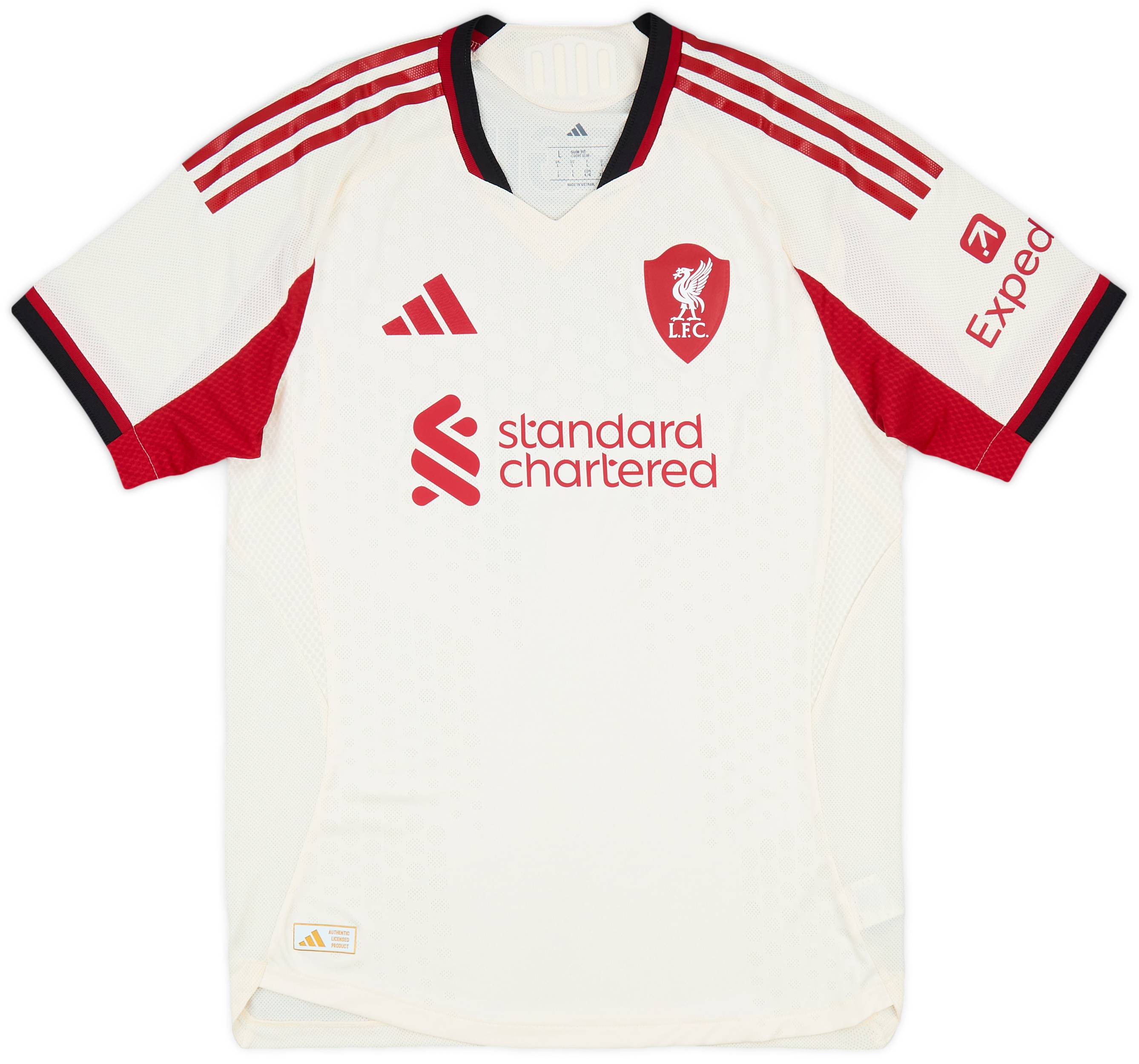 L.F.C. VIRGIL 4 シャツ クリーム色 2025-26 Liverpool Authentic Away Shirt Virgil #4