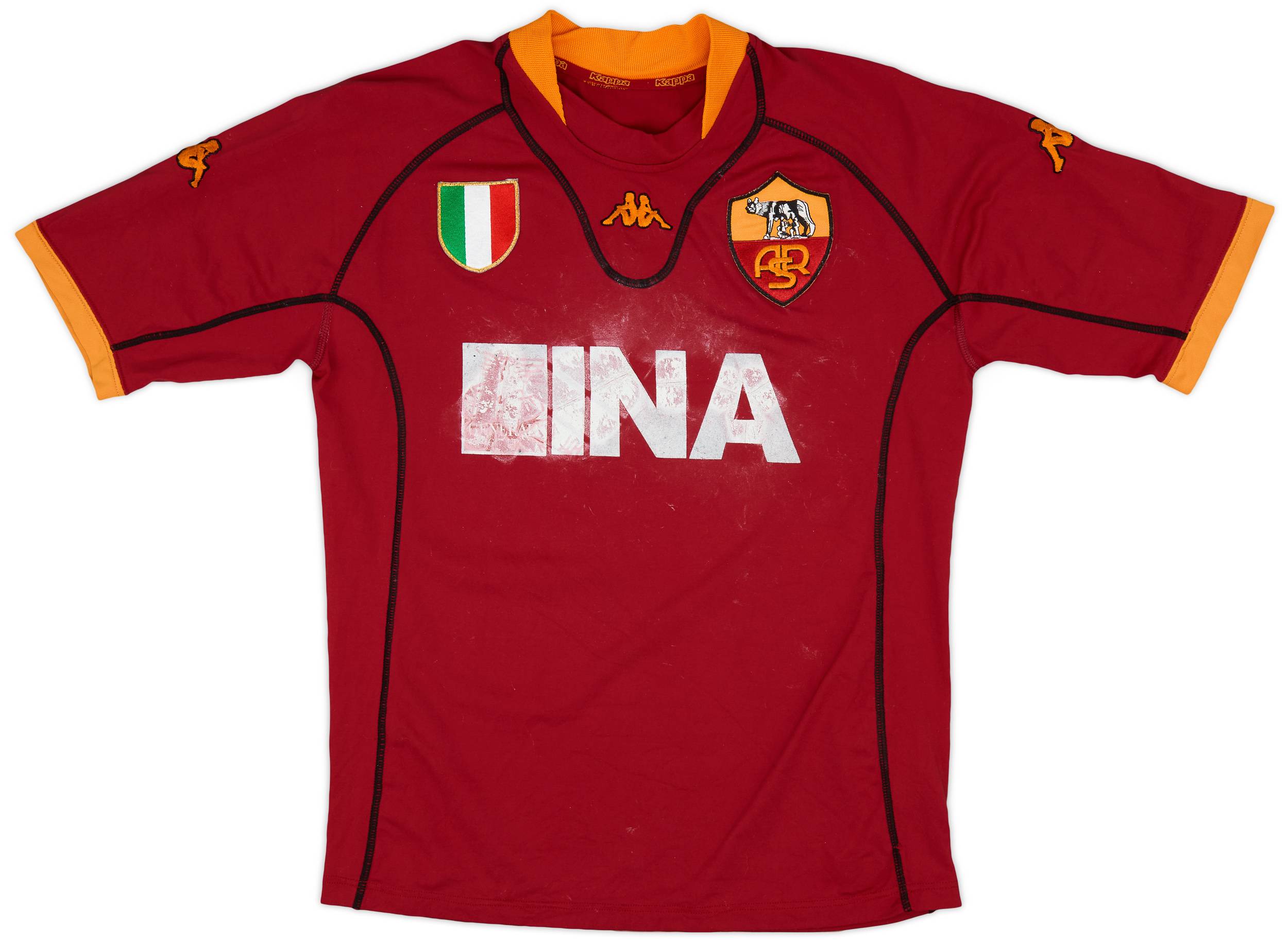 【新発売】 2001-02 Roma Home Shirt - 4/10 - (L) ウェア