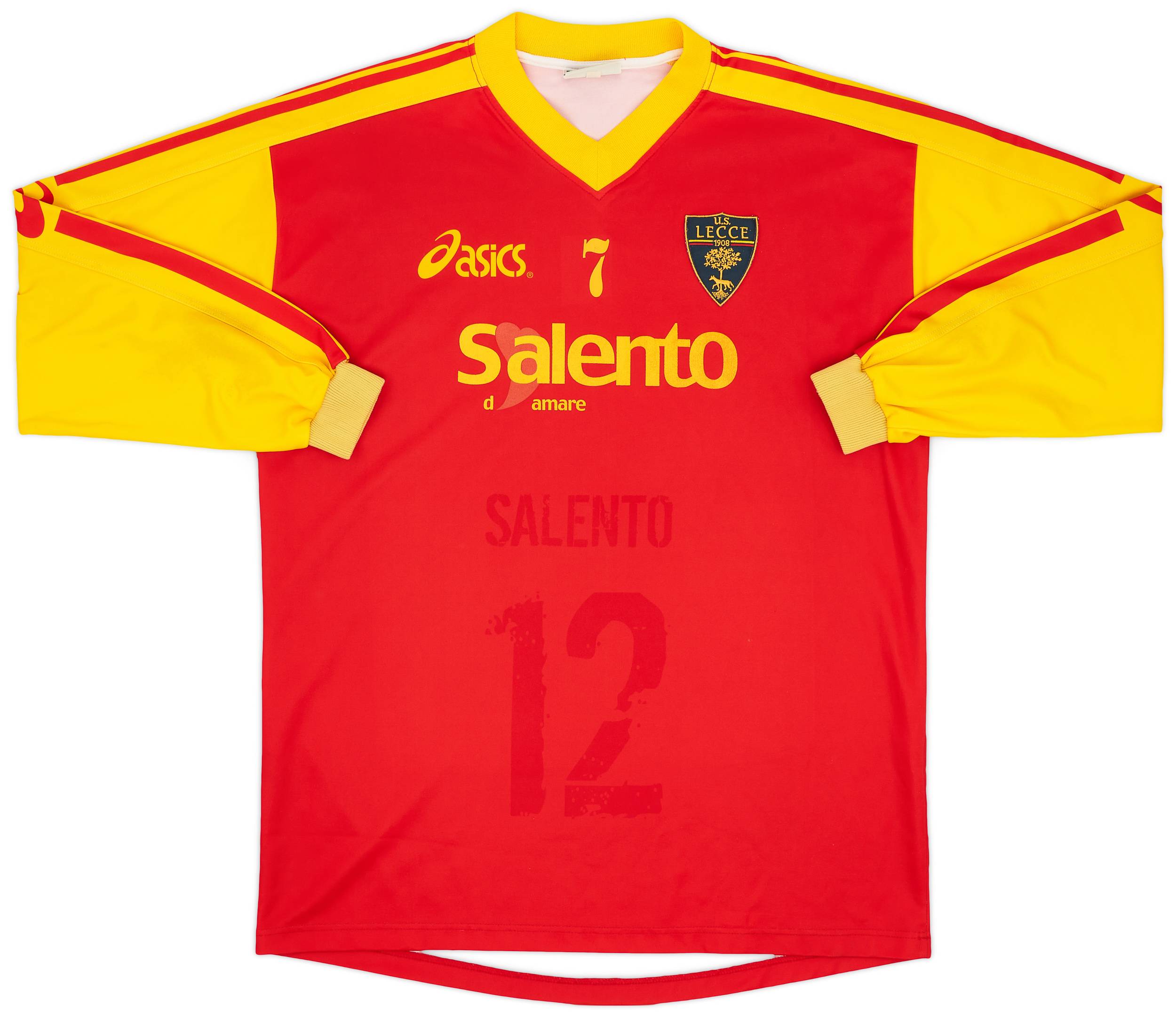 良質  Lecce 2003-04 Asics 8 - #7 Shirt L/S Training Issue Player ウェア