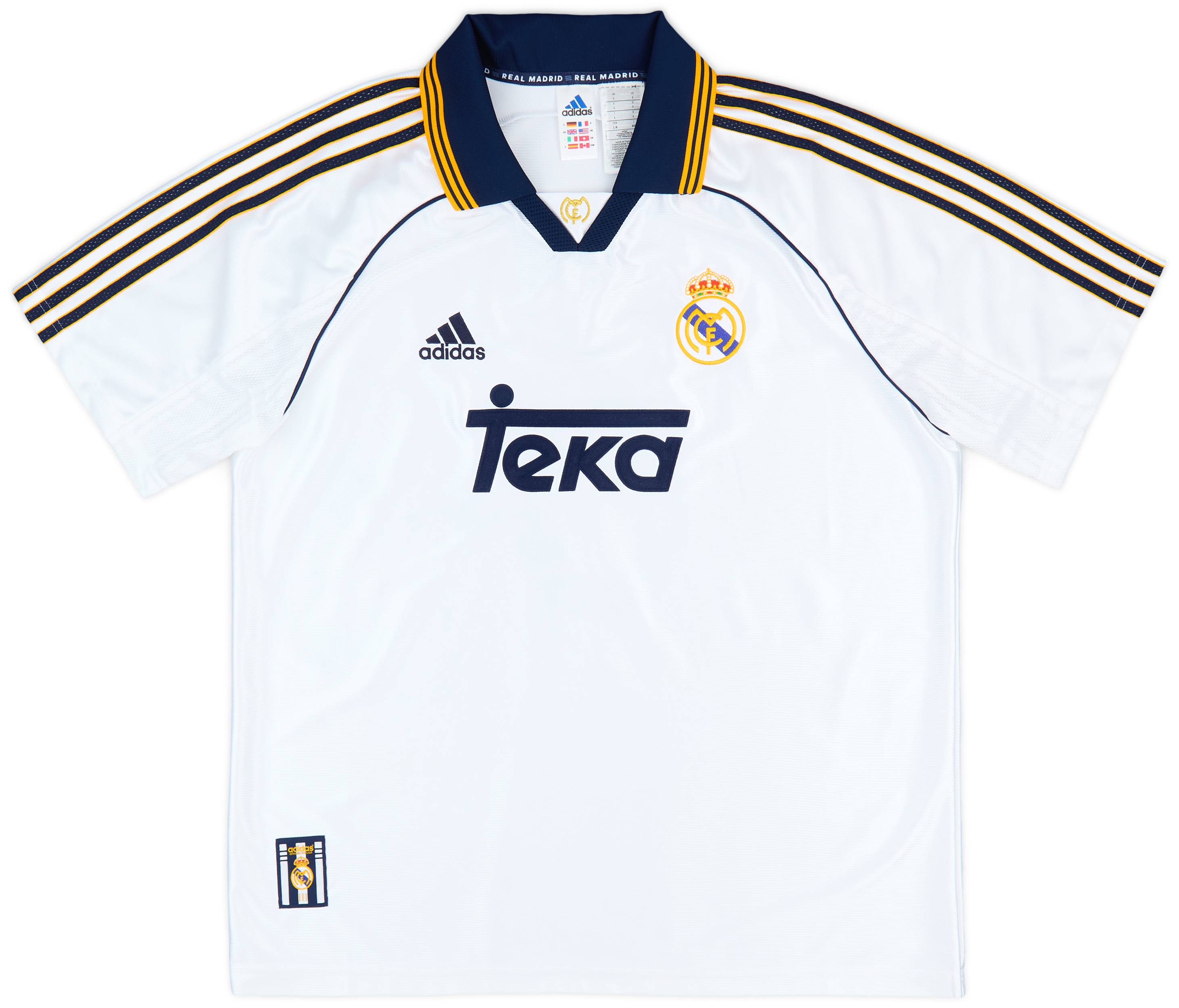 1999-00 Real Madrid adidas Reissue Home Shirt Redondo #6