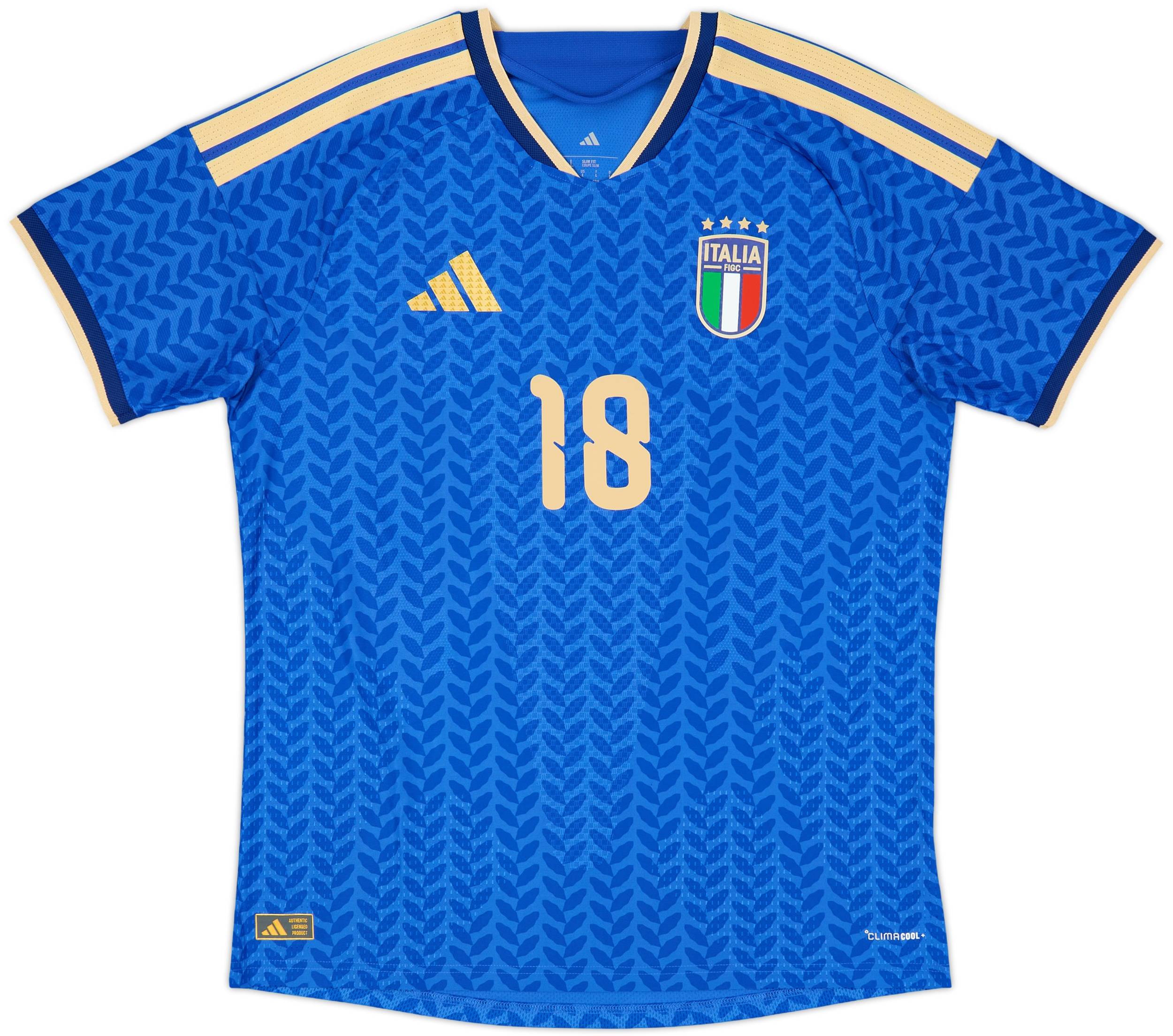 イタリア代表 2024 ホーム ユニフォーム BARELLA 18 XL イタリア代表 2024年 ホーム レプリカユニフォーム 大人 18番 バレッラ