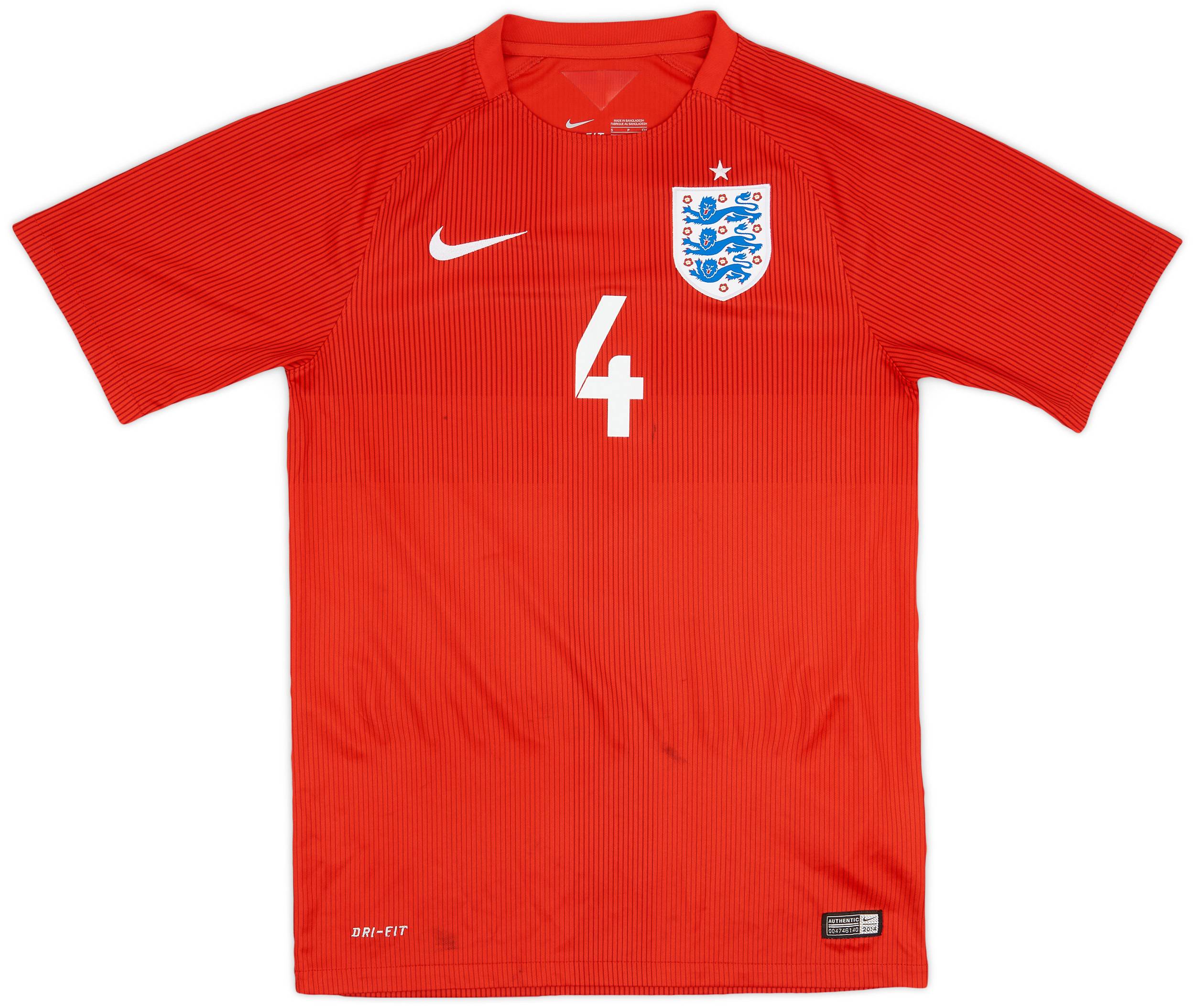 2014-15 England Away Shirt Gerrard #4 - 6/10 - (S)
