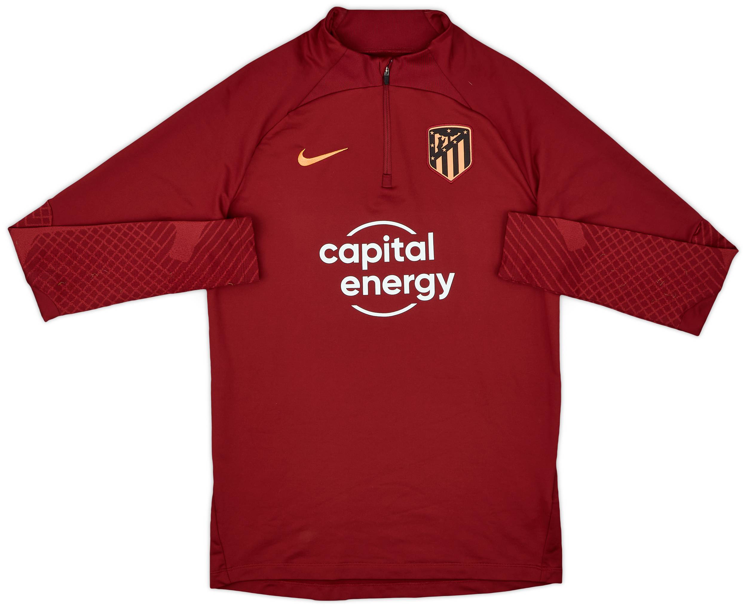 NIKE Atletico Madrid ジャージ ゲームシャツ 2022-23 Atletico Madrid Nike 1/4 Zip Training Top - 9/10 - (S)