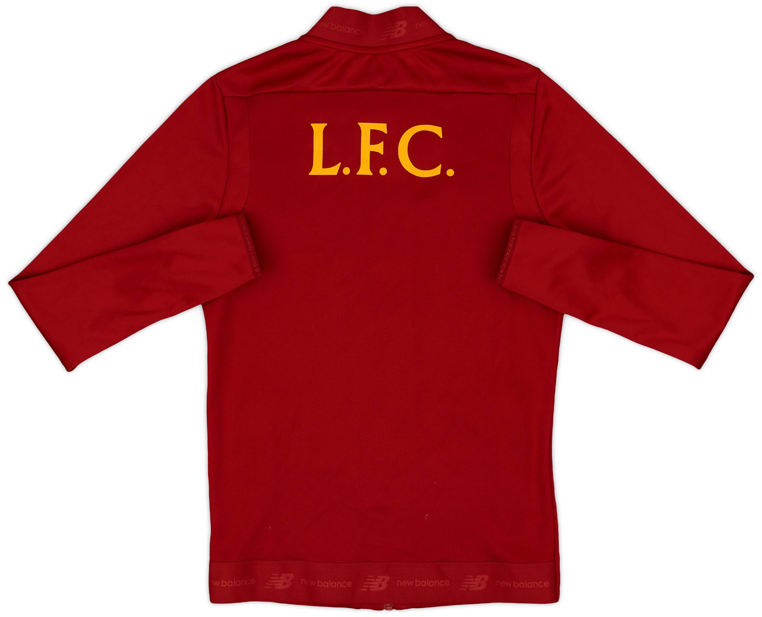 LIVERPOOL FC LFC NEW BALANCE RED TRACK TRAINING ZIP JACKET