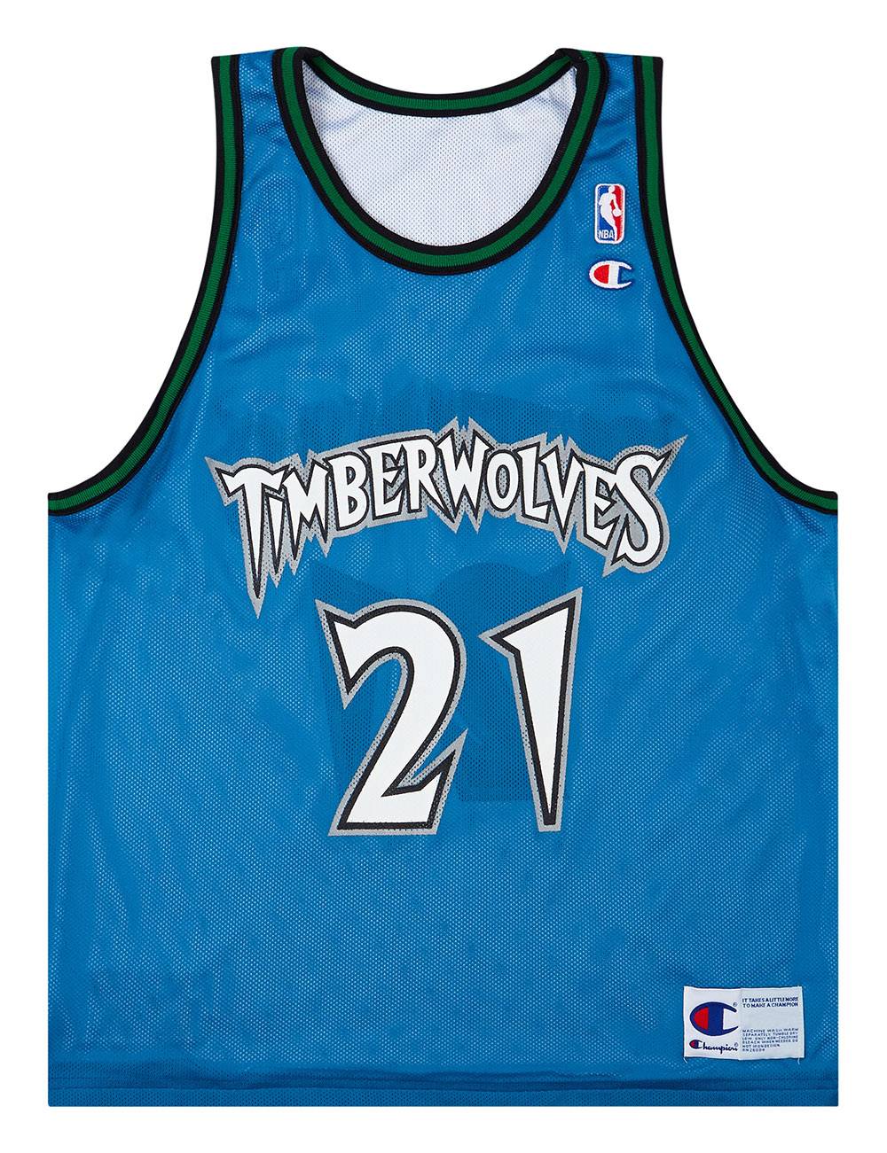 1996-02 Minnesota Timberwolves Garnett #21 Champion Home
