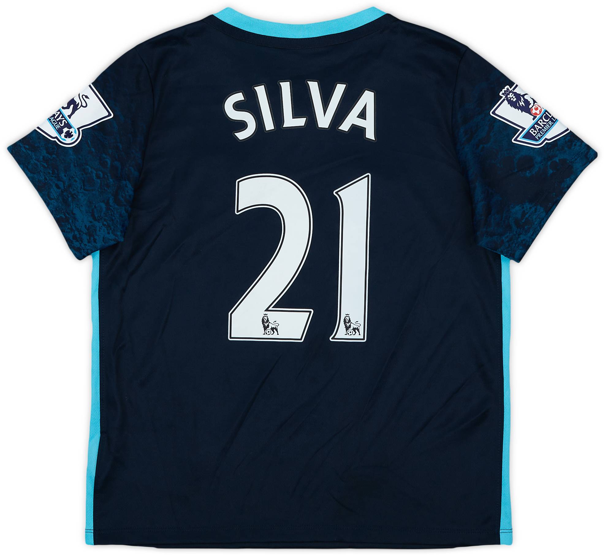 2015-16 Manchester City Away Shirt Silva #21 - 8/10 - (7-8Y)